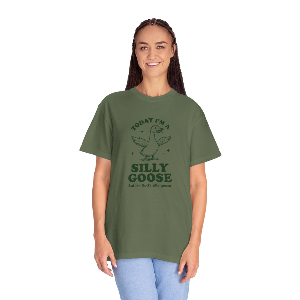 God’s Silly Goose without the tie | Unisex Garment Dyed Comfort Colors | Christian Graphic T-shirt | S-4XL