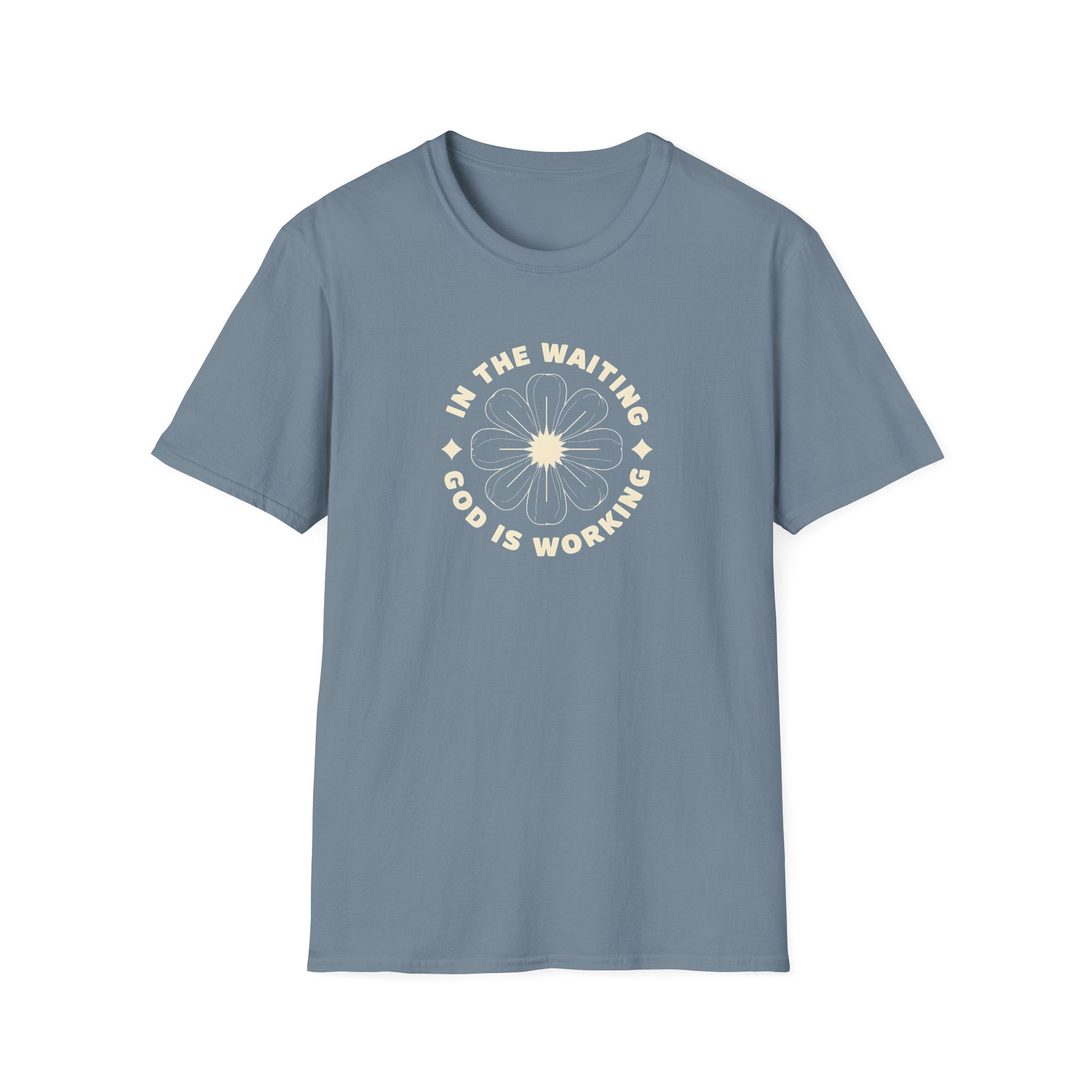 In the Waiting God Is Working Christian Gildan Unisex T-shirt | Women’s Faith Graphic Tee