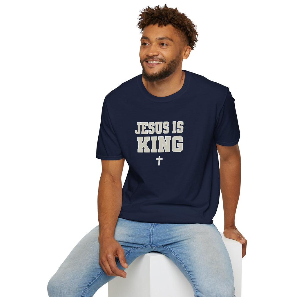Jesus is King Unisex Gildan Softstyle T-Shirt | Christian Faith Apparel | Christian Gifts