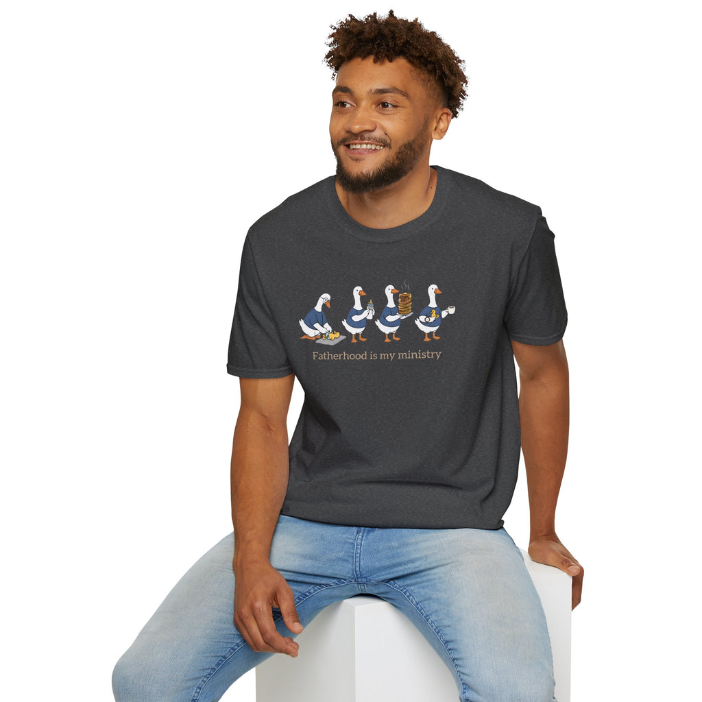 Fatherhood Is My Ministry Gildan T-Shirt | Christian Dad Gift | Faith-Based Tee