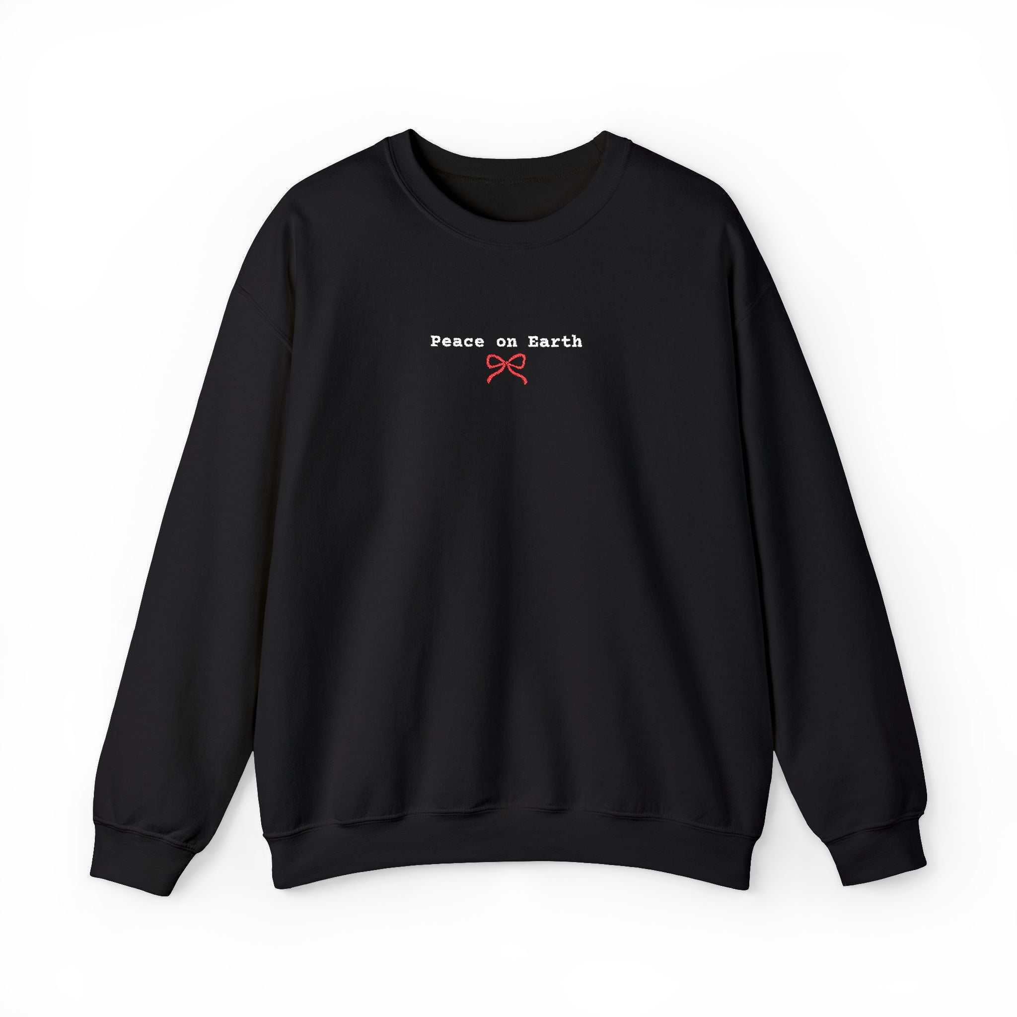 Peace on Earth Christian Embroidered Crewneck Gildan Unisex Sweatshirt | Faith Gift