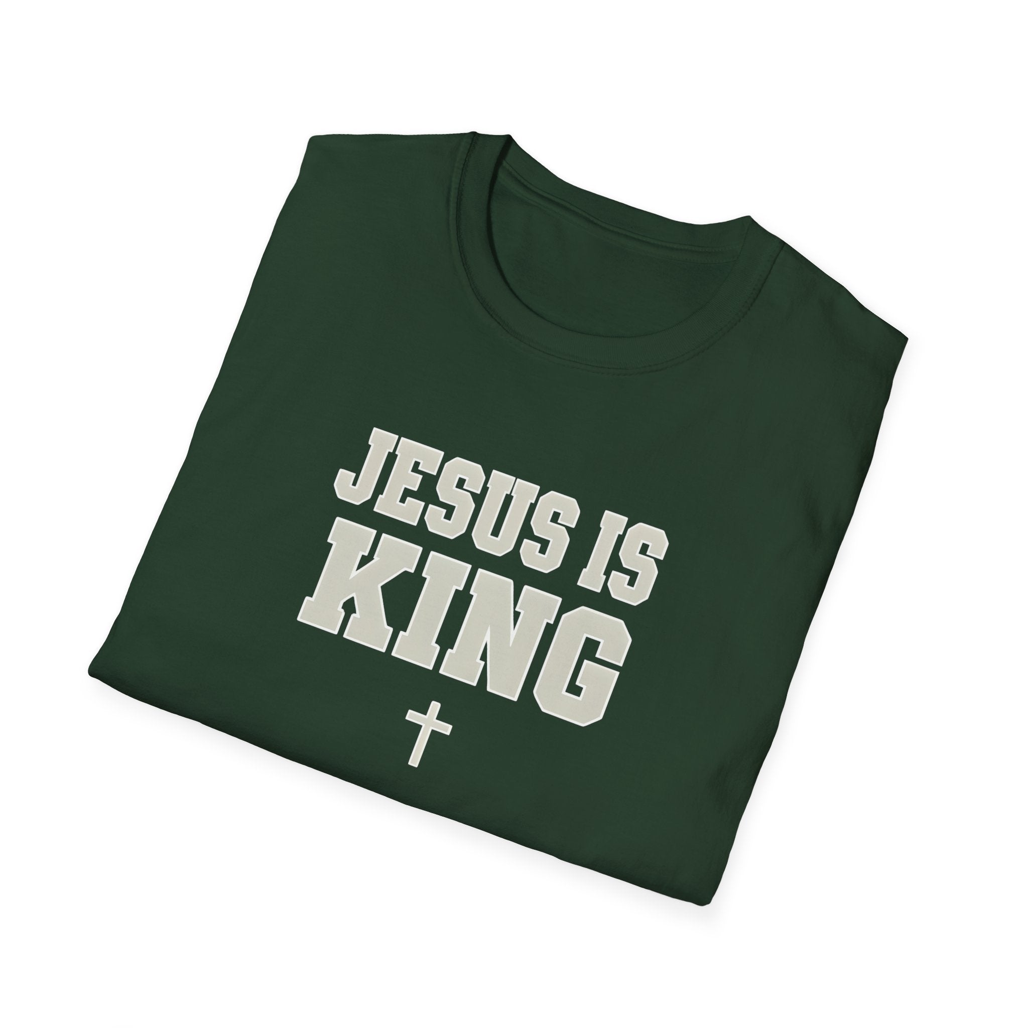 Jesus is King Unisex Gildan Softstyle T-Shirt | Christian Faith Apparel | Christian Gifts
