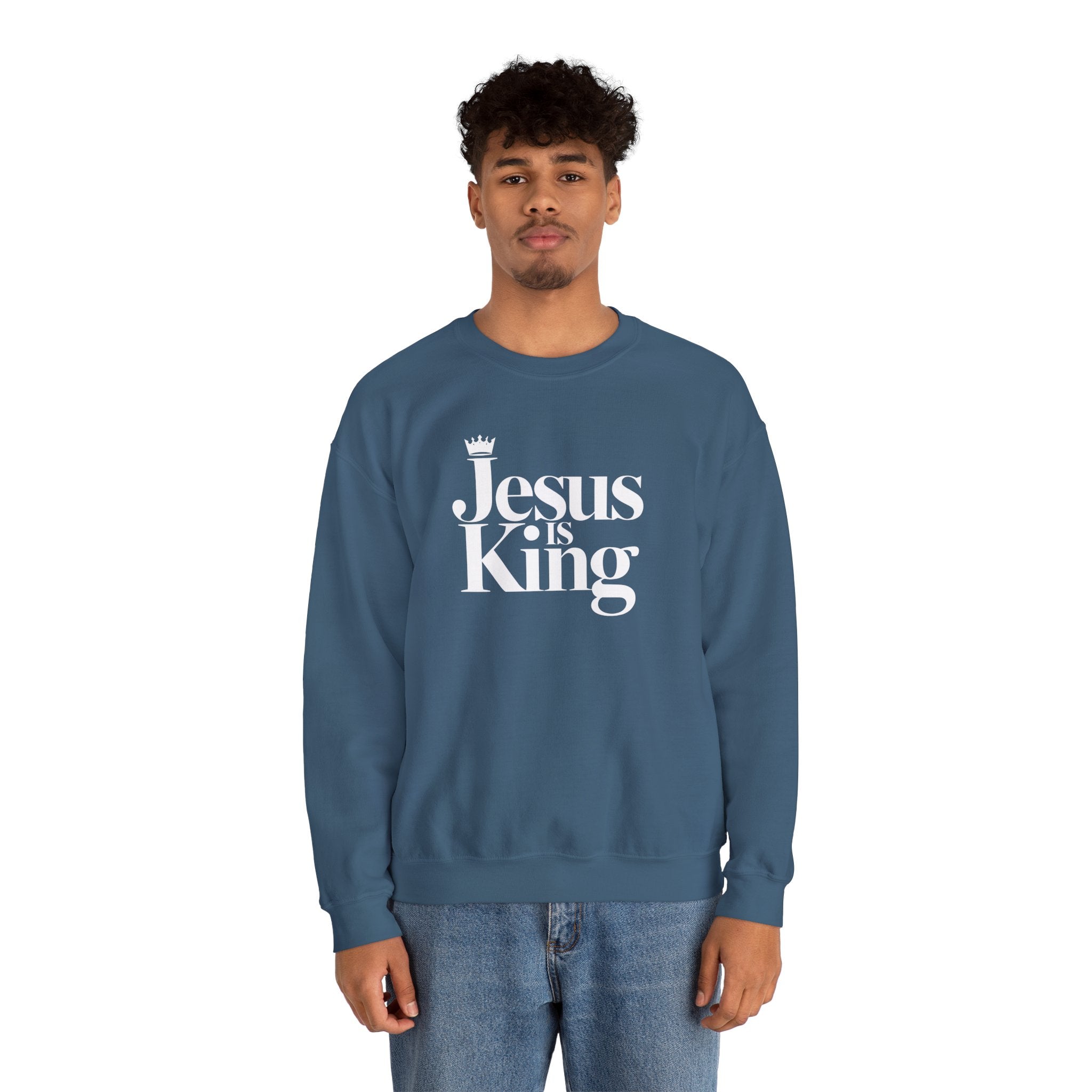 Jesus Is King Sweatshirt — Christian Faith Crewneck