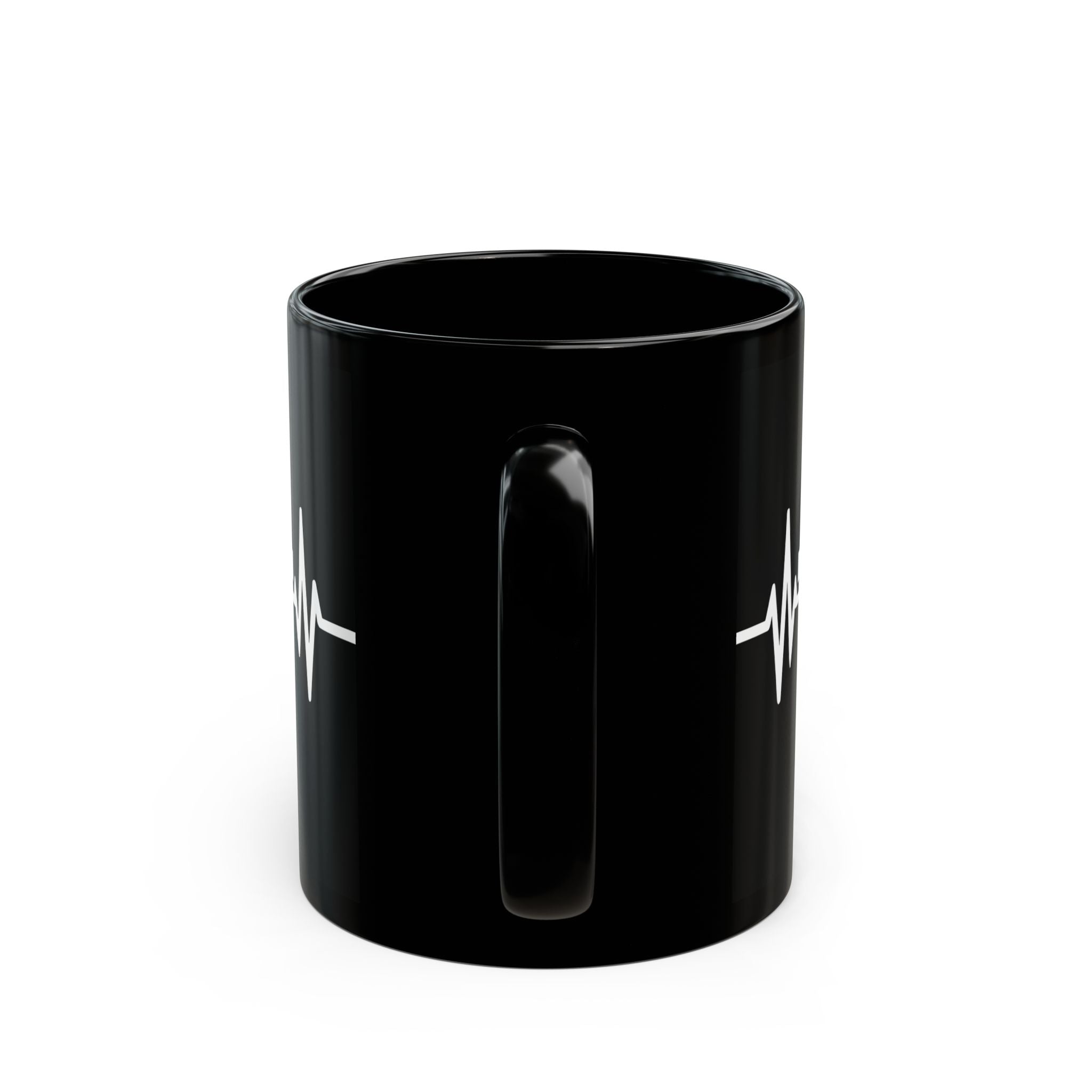 Christian Coffee Mug with Cross and Heartbeat Design – 11 oz - Faith-Based Ceramic Mug Gift | Inspirational Coffee Cup Gift