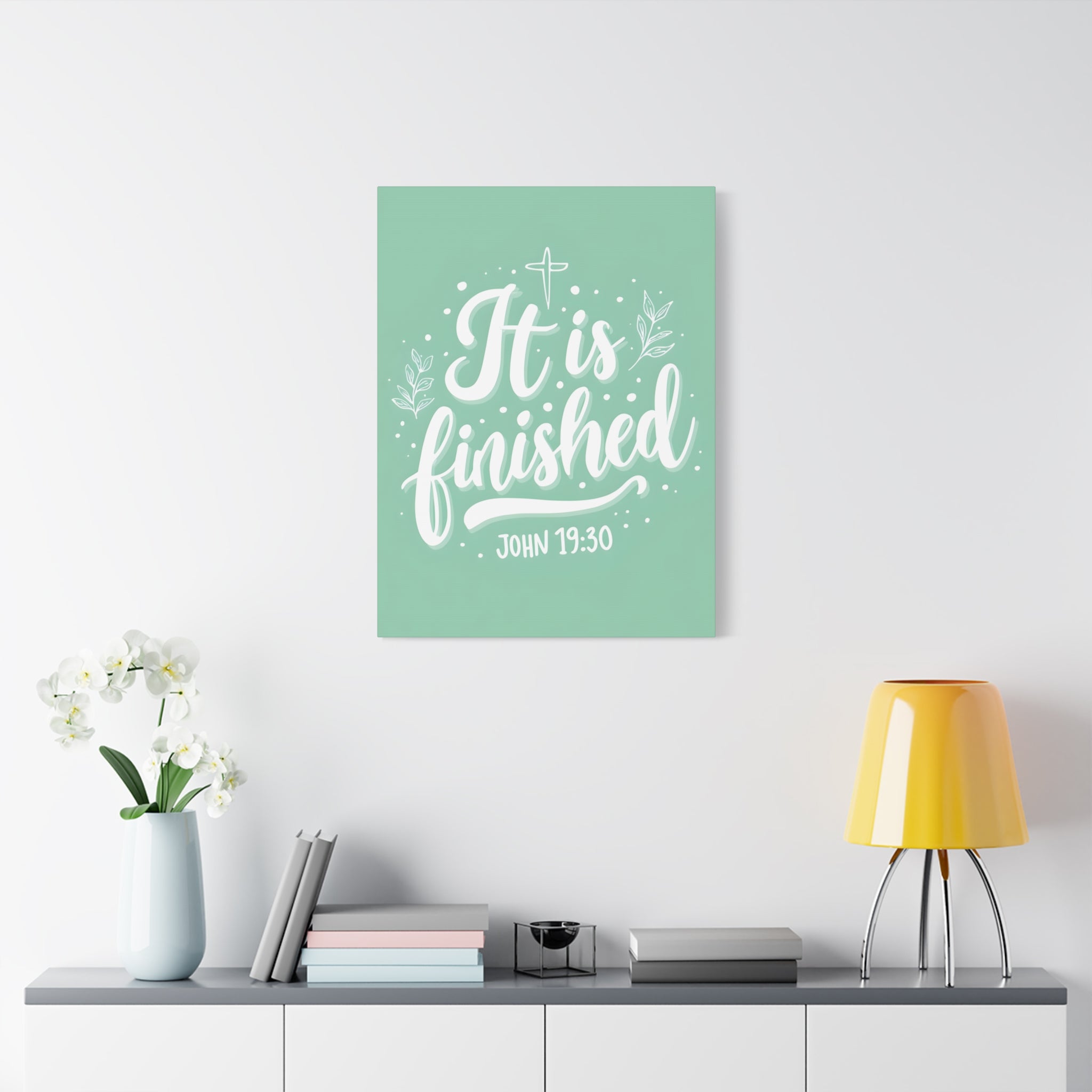 It Is Finished (John 19:30) Matte Canvas Wall Art | Christian Home Decor