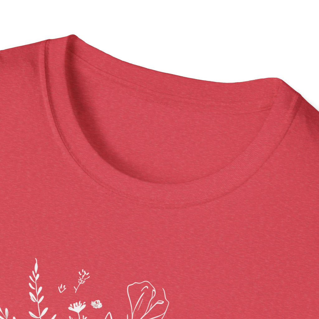 Created with Purpose Carried By Grace Christian Floral Gildan T-Shirt Women’s Faith Shirt Minimalist Design Soft Cotton Tee