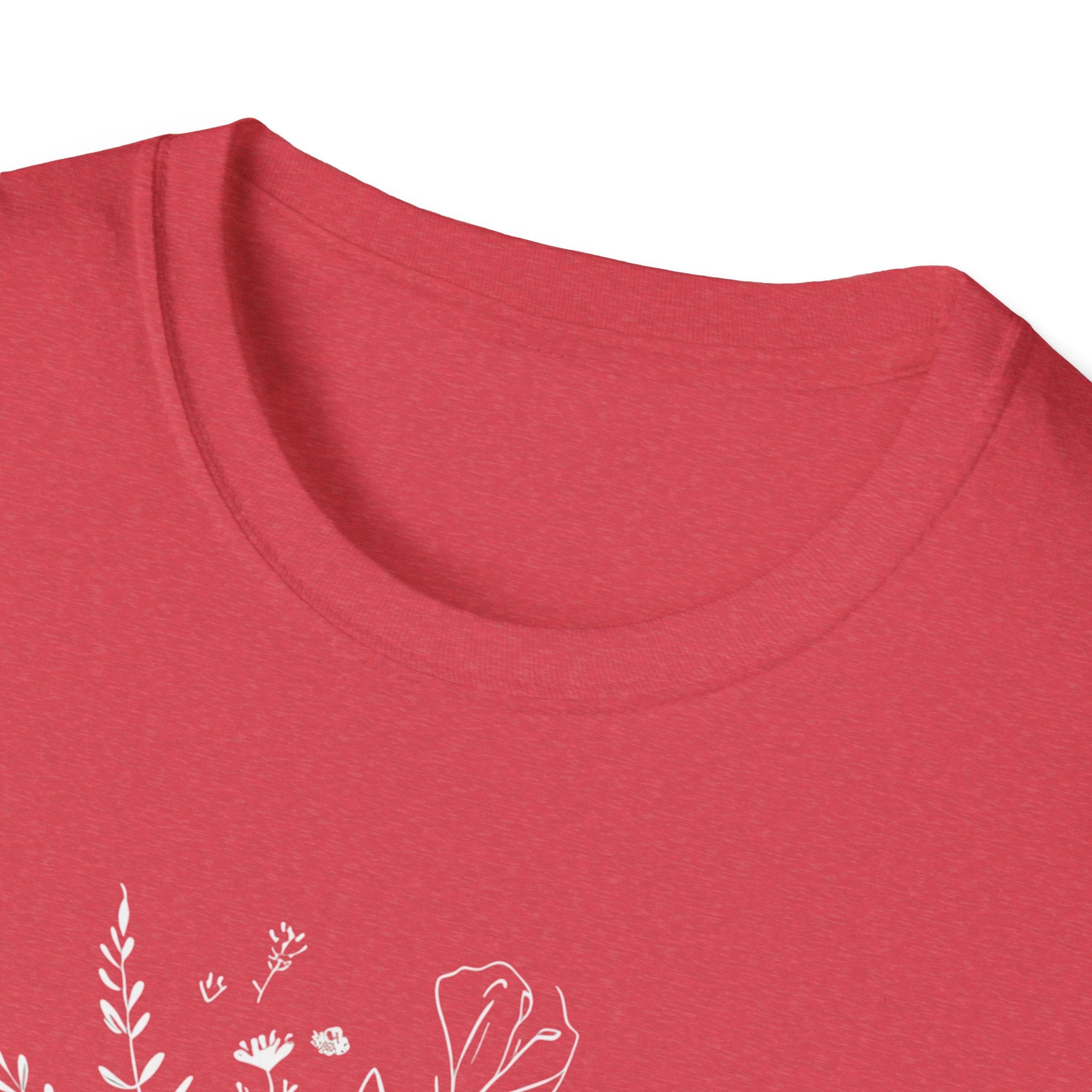 Created with Purpose Carried By Grace Christian Floral Gildan T-Shirt Women’s Faith Shirt Minimalist Design Soft Cotton Tee