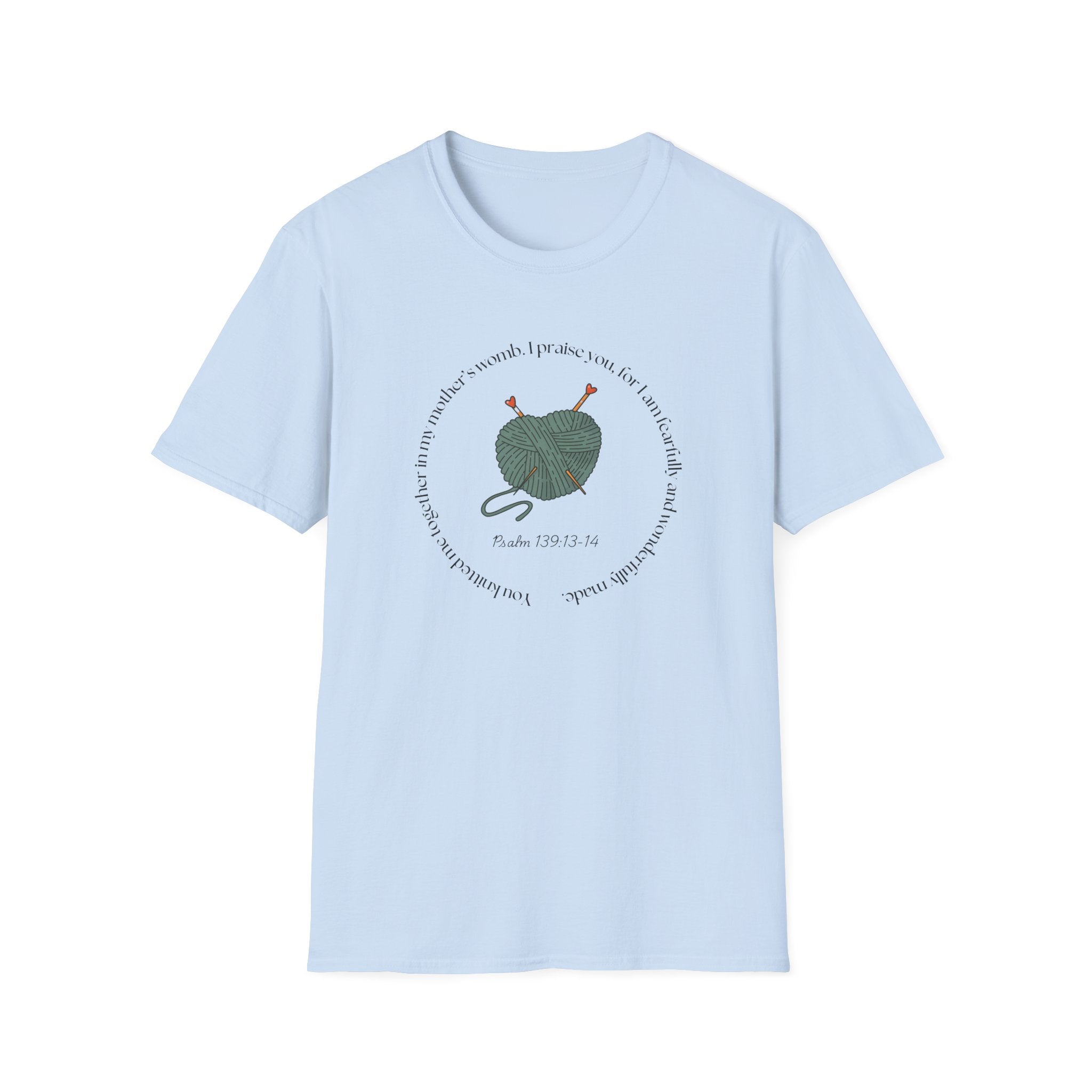 Psalm 139:13-14 Gildan Unisex Christian T-Shirt | Fearfully Wonderfully Made Tee | Christian Gift