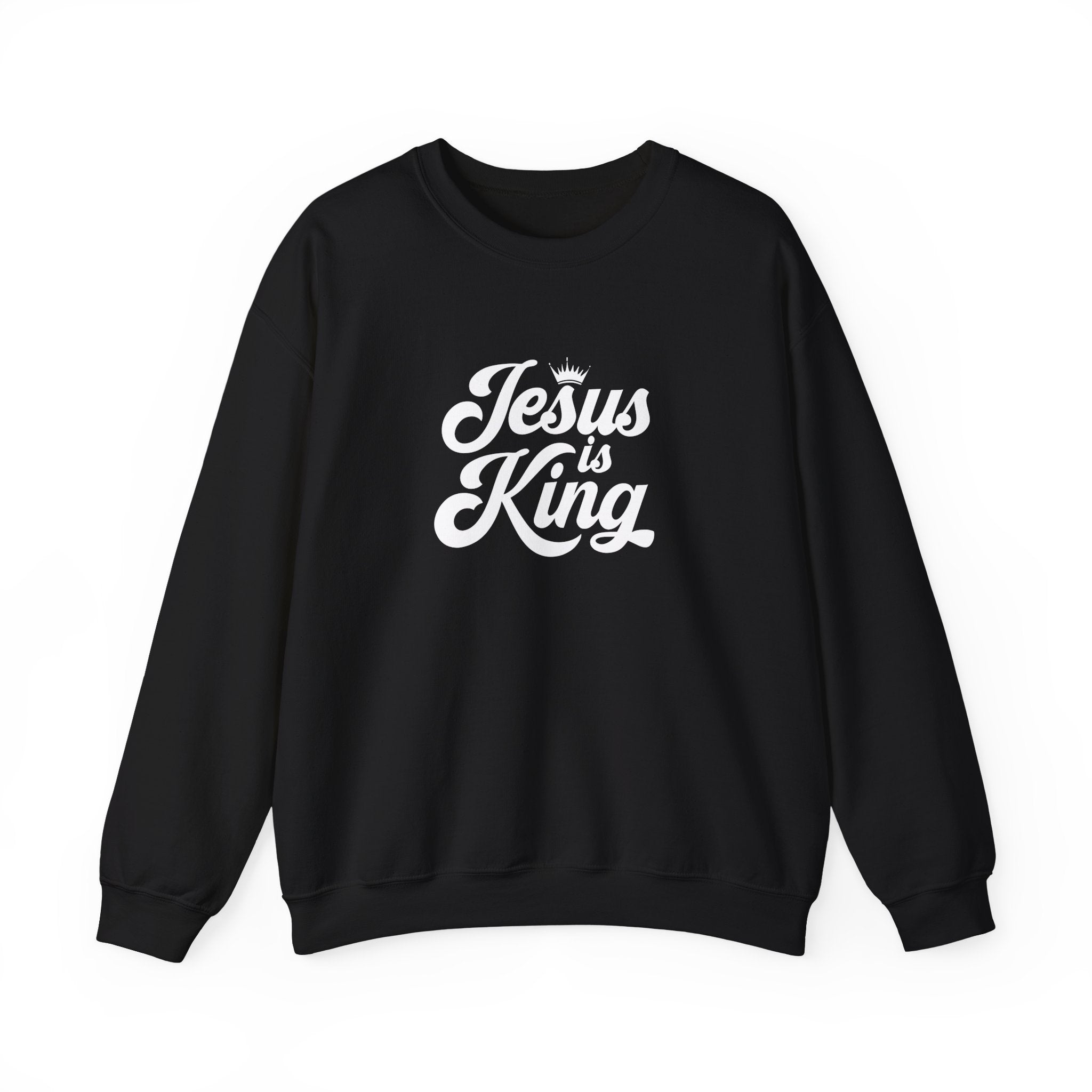 Jesus Is King Christian Gildan Unisex Crewneck Sweatshirt | Faith Apparel |  Religious Gift