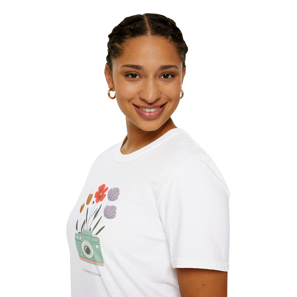 Focused on God Gildan Christian T Shirt | Faith Based Unisex Crewneck Tee | Christian Gift for her