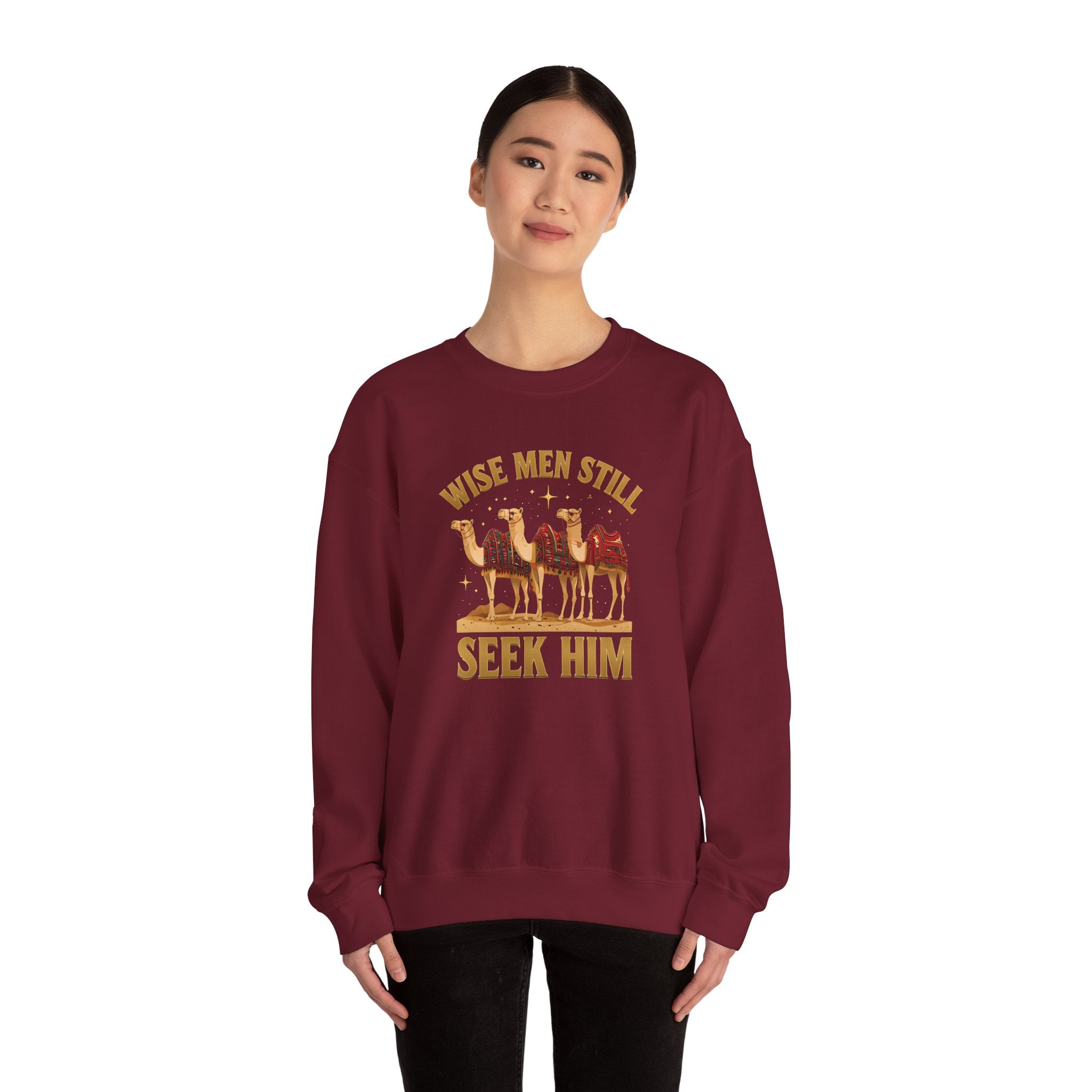 Wise Men Still Seek Him Gildan Unisex Crewneck Sweatshirt | Gift for Men | Religious Holiday Apparel