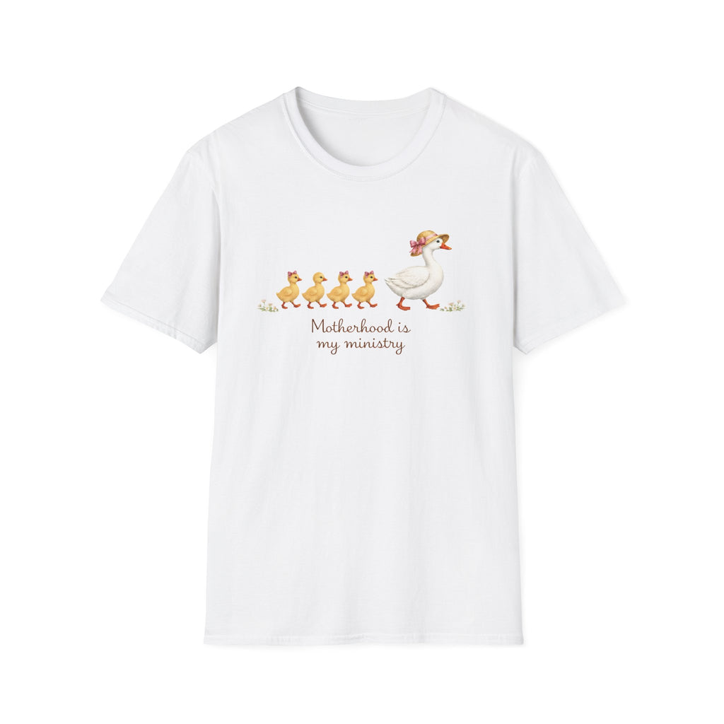 Motherhood Is My Ministry Gildan Softstyle Unisex Tee | Christian Mom T-Shirt