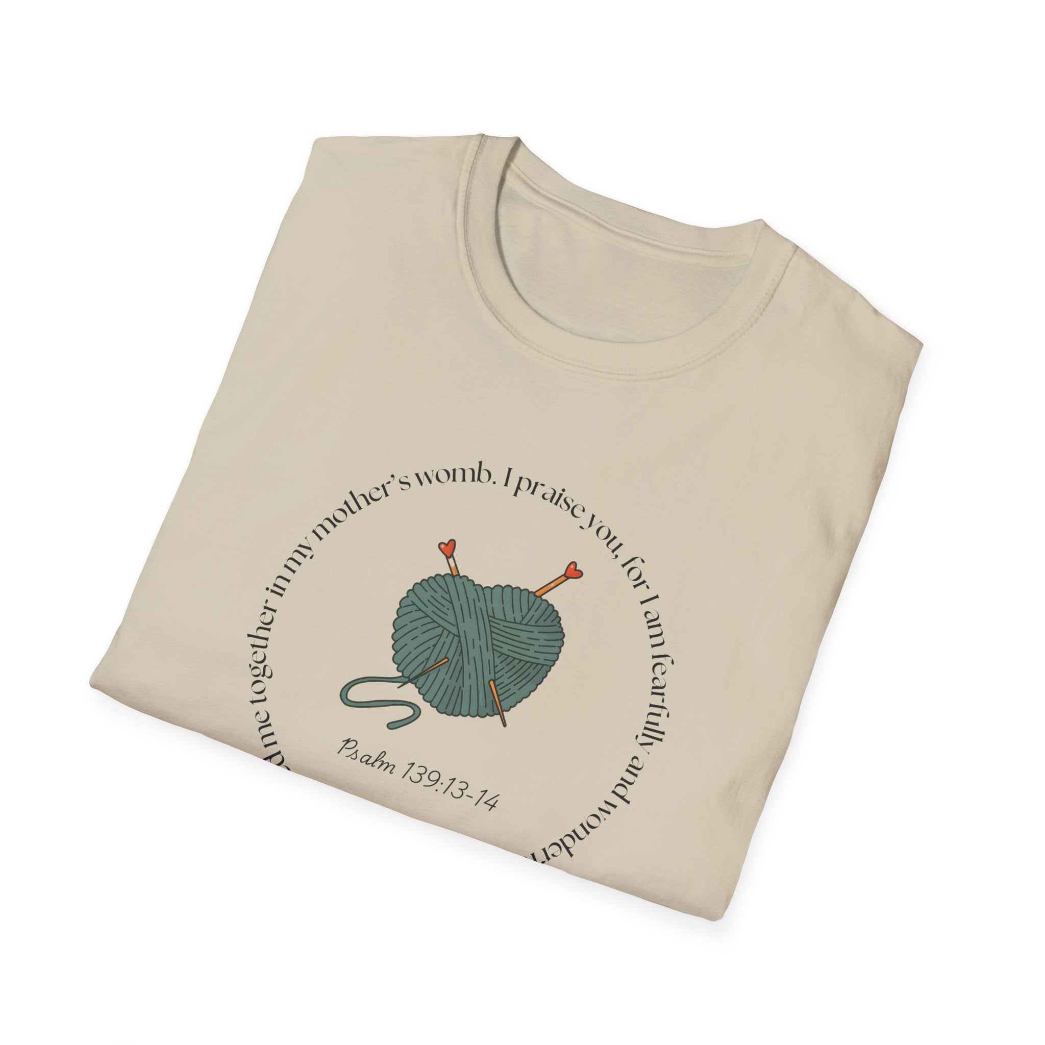 Psalm 139:13-14 Gildan Unisex Christian T-Shirt | Fearfully Wonderfully Made Tee | Christian Gift