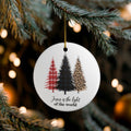 Jesus is the light of the world Christmas Ceramic Ornament | Holiday Tree Décor | Stocking Stuffer
