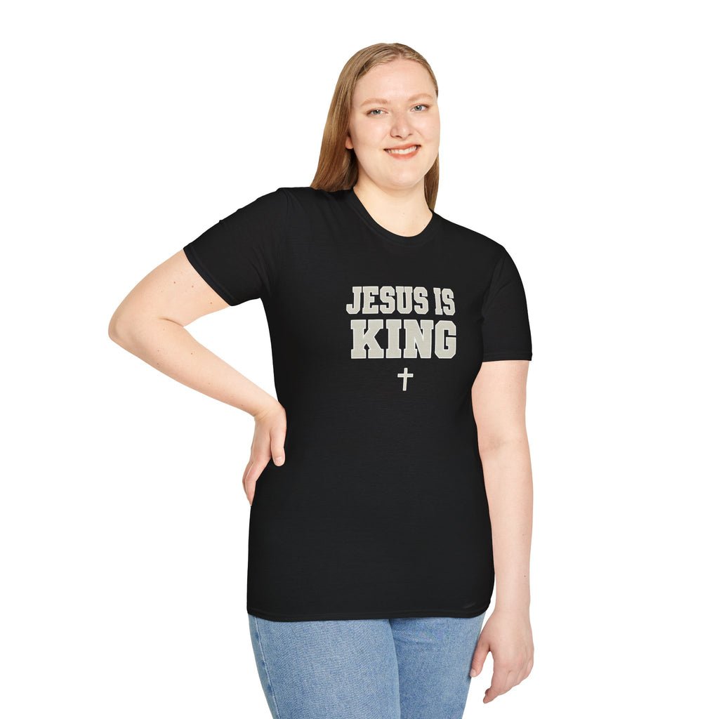Jesus is King Unisex Gildan Softstyle T-Shirt | Christian Faith Apparel | Christian Gifts