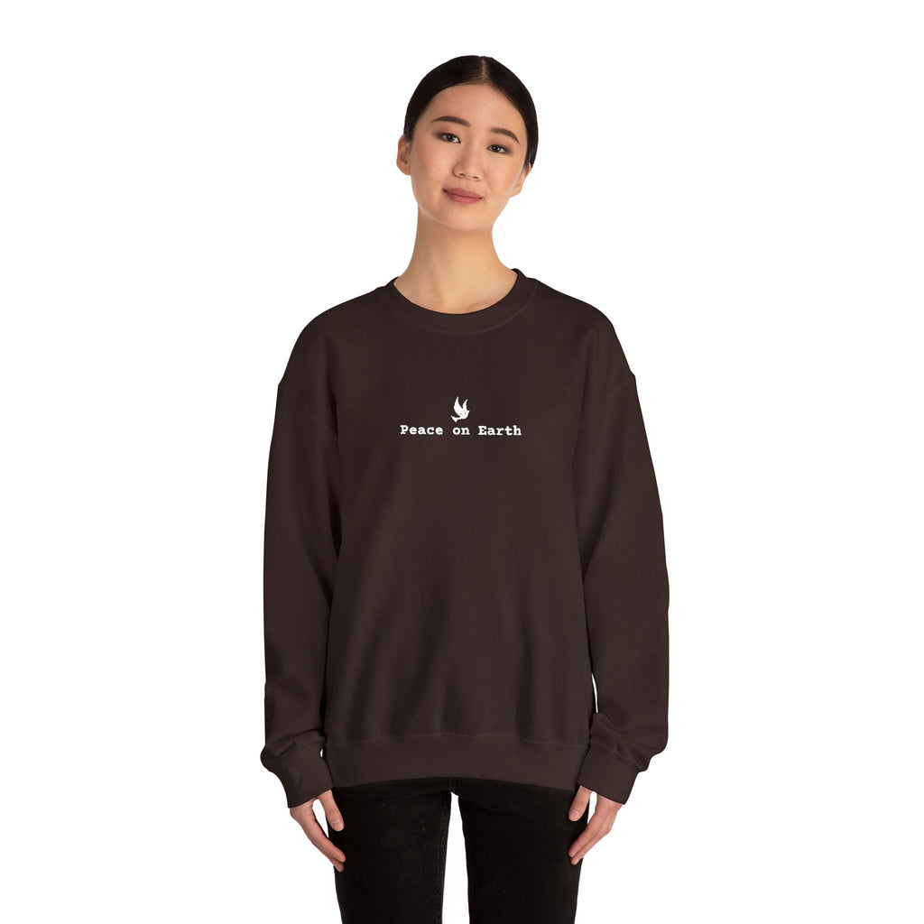 Peace on Earth Embroidered Gildan Christian Crewneck Unisex Sweatshirt | Christian gift | Christmas sweatshirt & gift