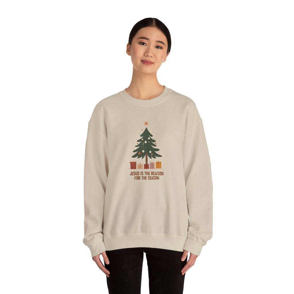 Jesus Is the Reason for the Season Christian Christmas Gildan Unisex Crewneck Sweatshirt