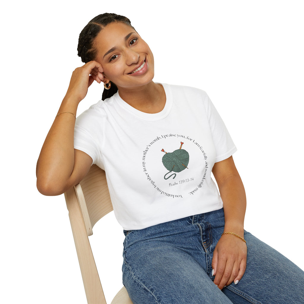 Psalm 139:13-14 Gildan Unisex Christian T-Shirt | Fearfully Wonderfully Made Tee | Christian Gift