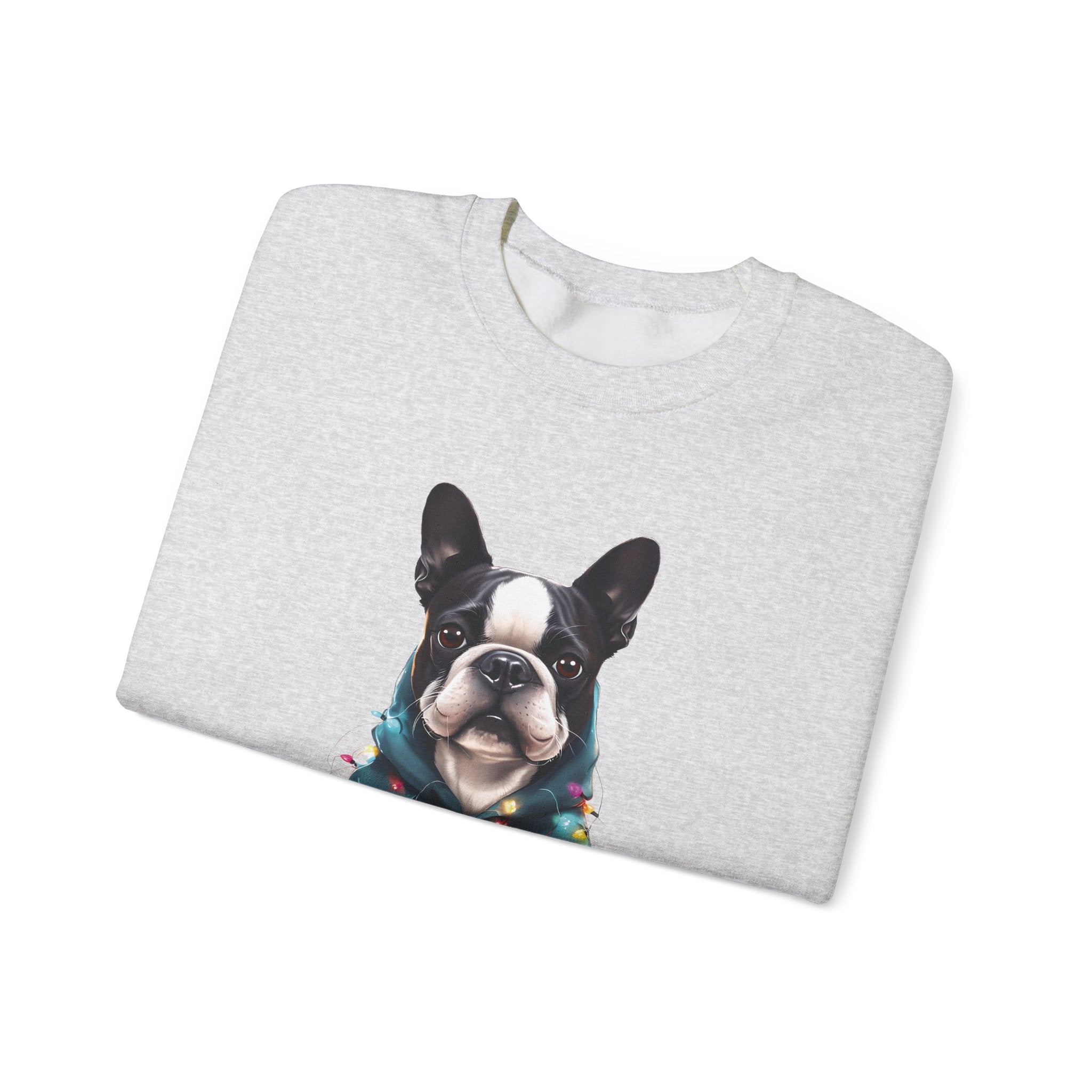 Be the Light Boston Terrier Christmas Gildan Sweatshirt | Christian Unisex Crewneck