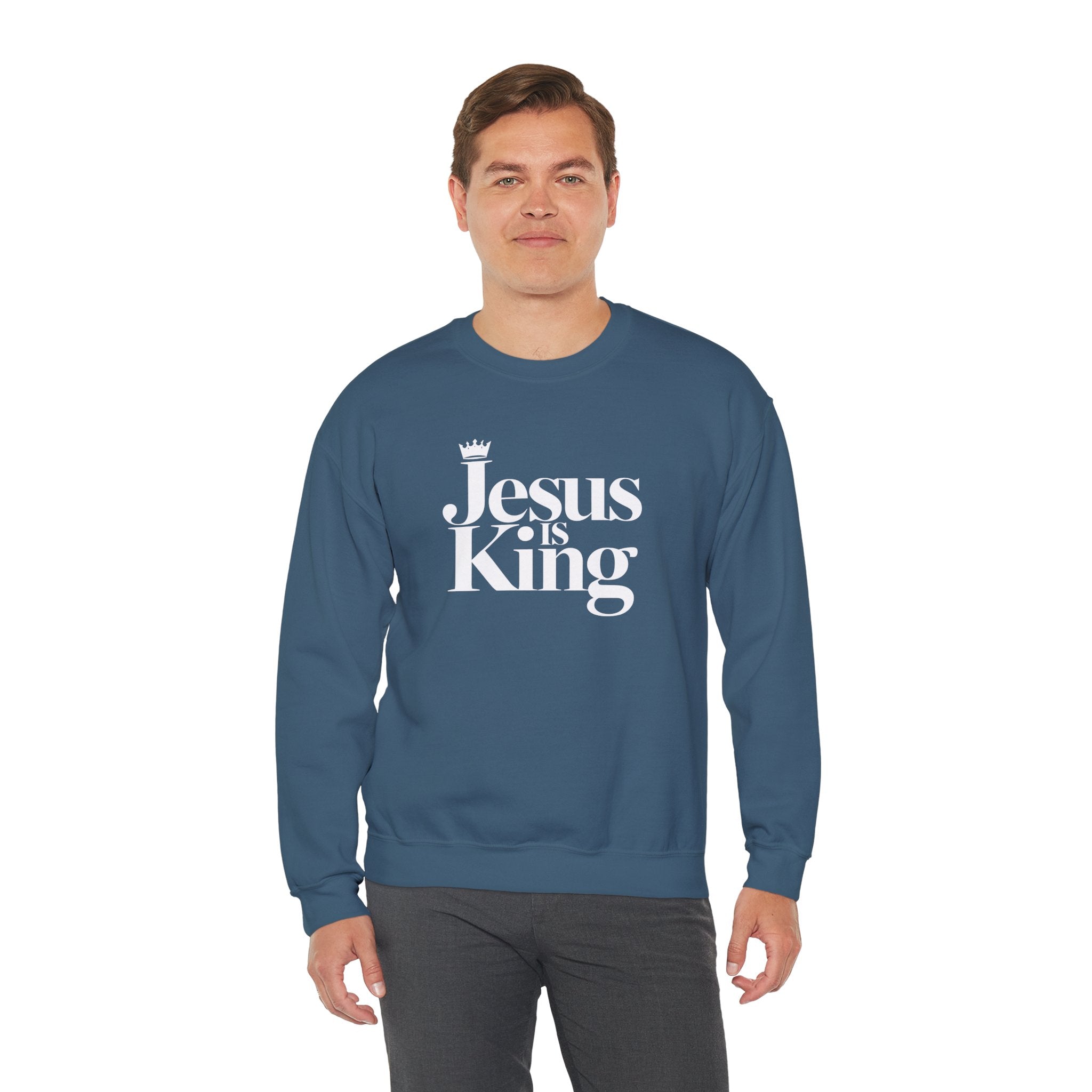 Jesus Is King Sweatshirt — Christian Faith Crewneck