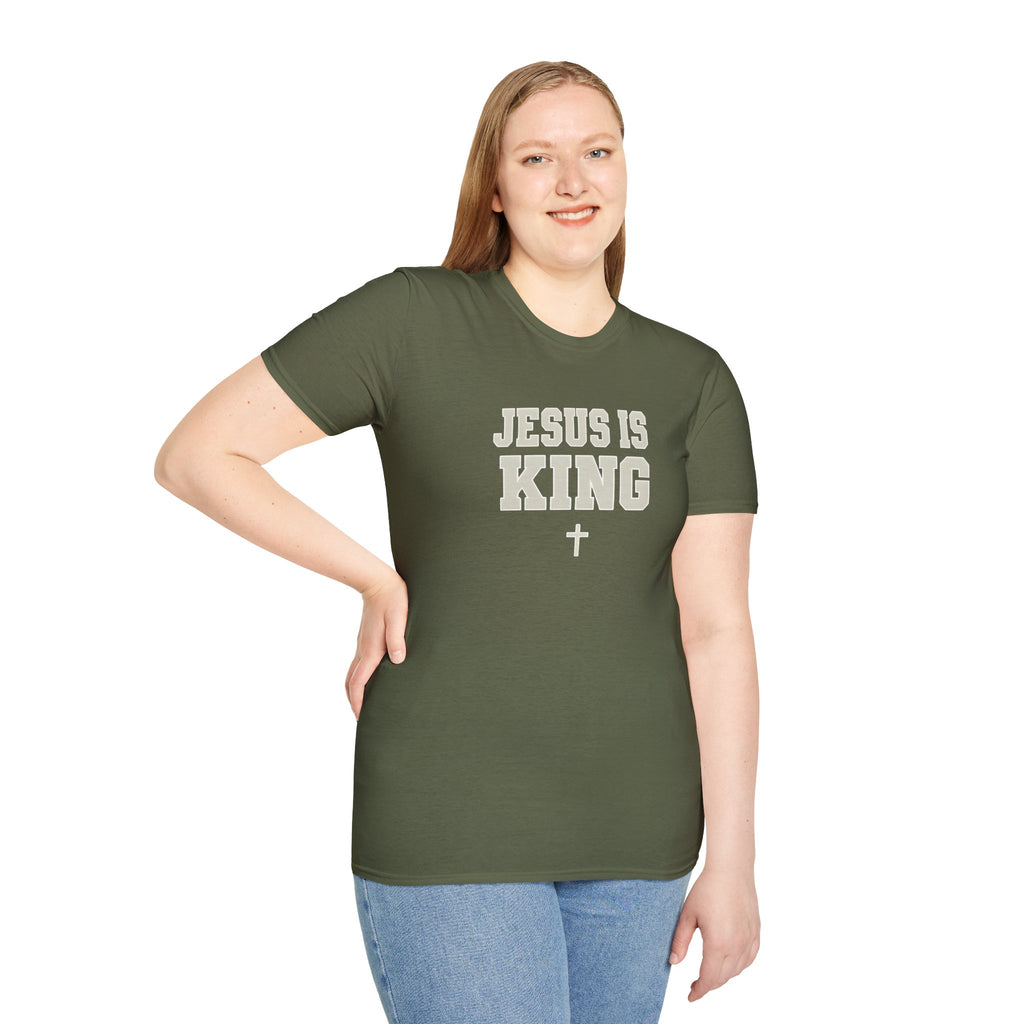 Jesus is King Unisex Gildan Softstyle T-Shirt | Christian Faith Apparel | Christian Gifts