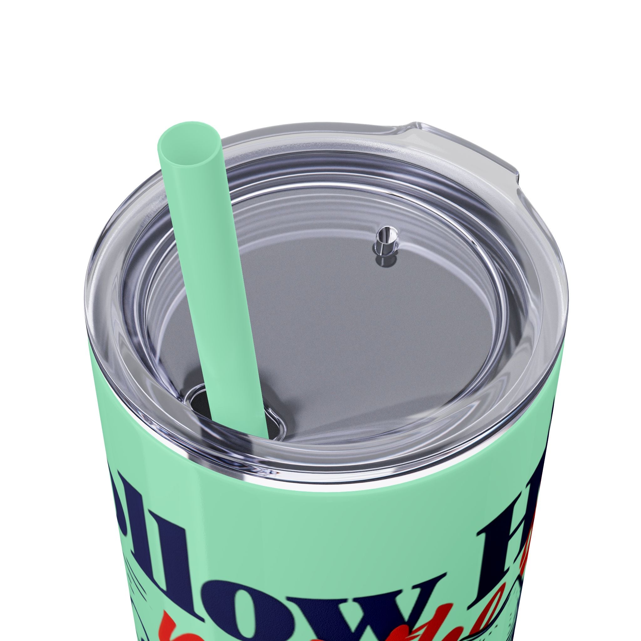 Follow His Lead, Not the Herd, 20 oz Insulated Skinny Tumbler | Stainless Steel Travel Cup | Christian Drinkware | Highland Cow