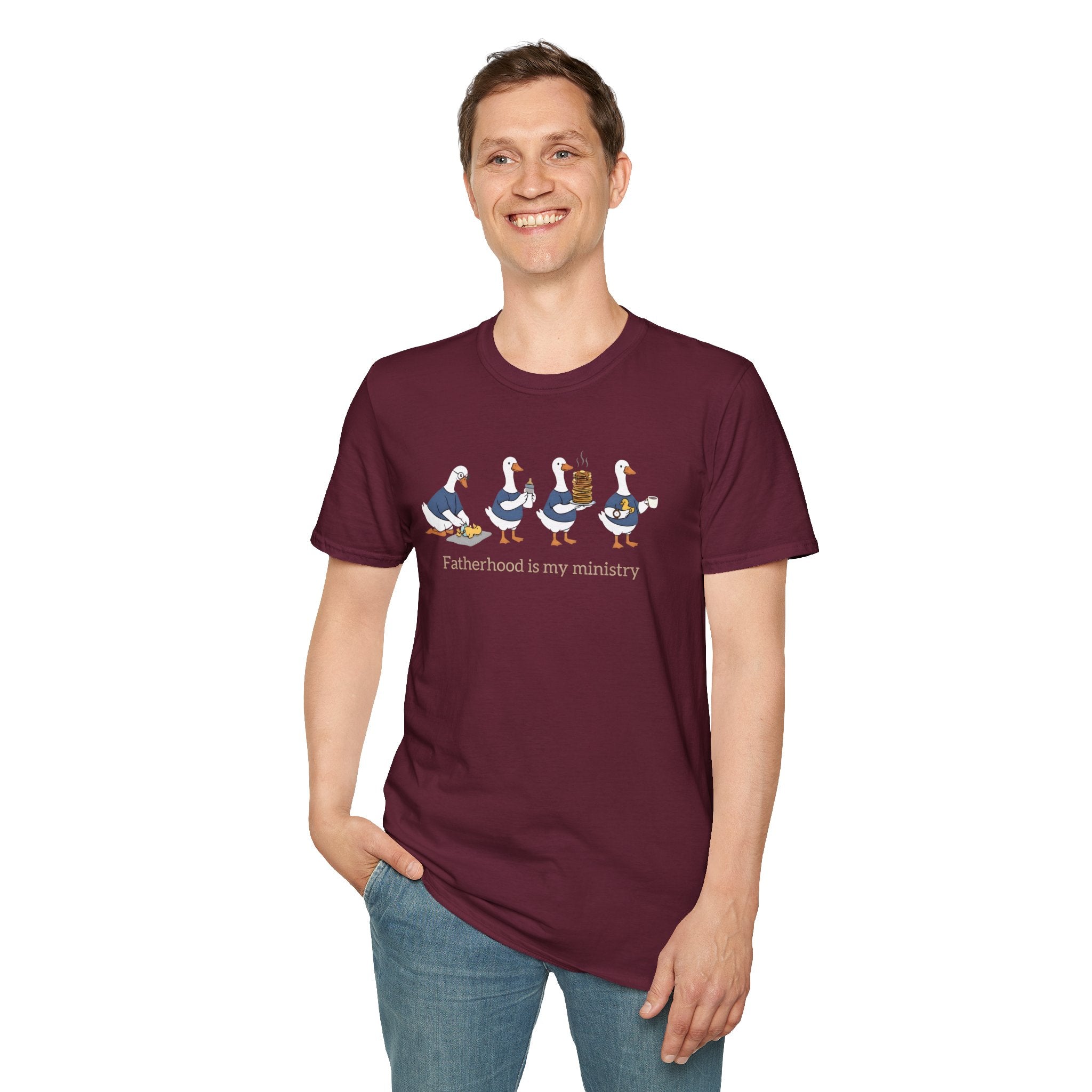 Fatherhood Is My Ministry Gildan T-Shirt | Christian Dad Gift | Faith-Based Tee