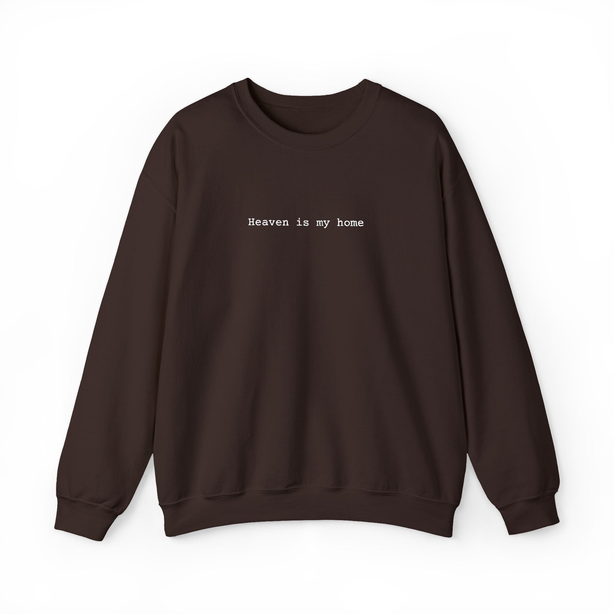 Embroidered Heaven is my Home Christian Unisex Crewneck Gildan Sweatshirt