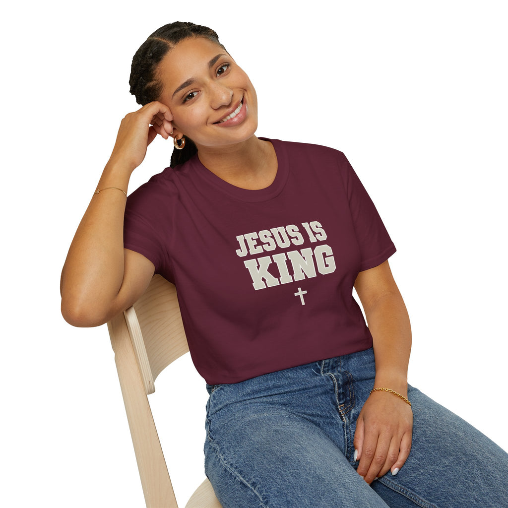 Jesus is King Unisex Gildan Softstyle T-Shirt | Christian Faith Apparel | Christian Gifts