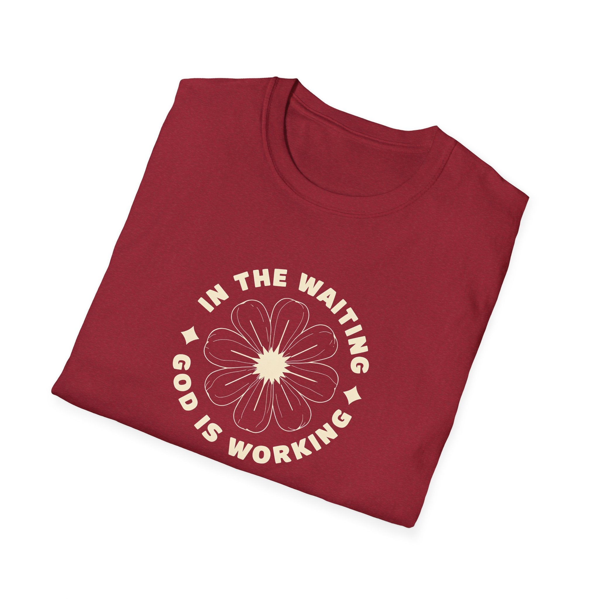 In the Waiting God Is Working Christian Gildan Unisex T-shirt | Women’s Faith Graphic Tee