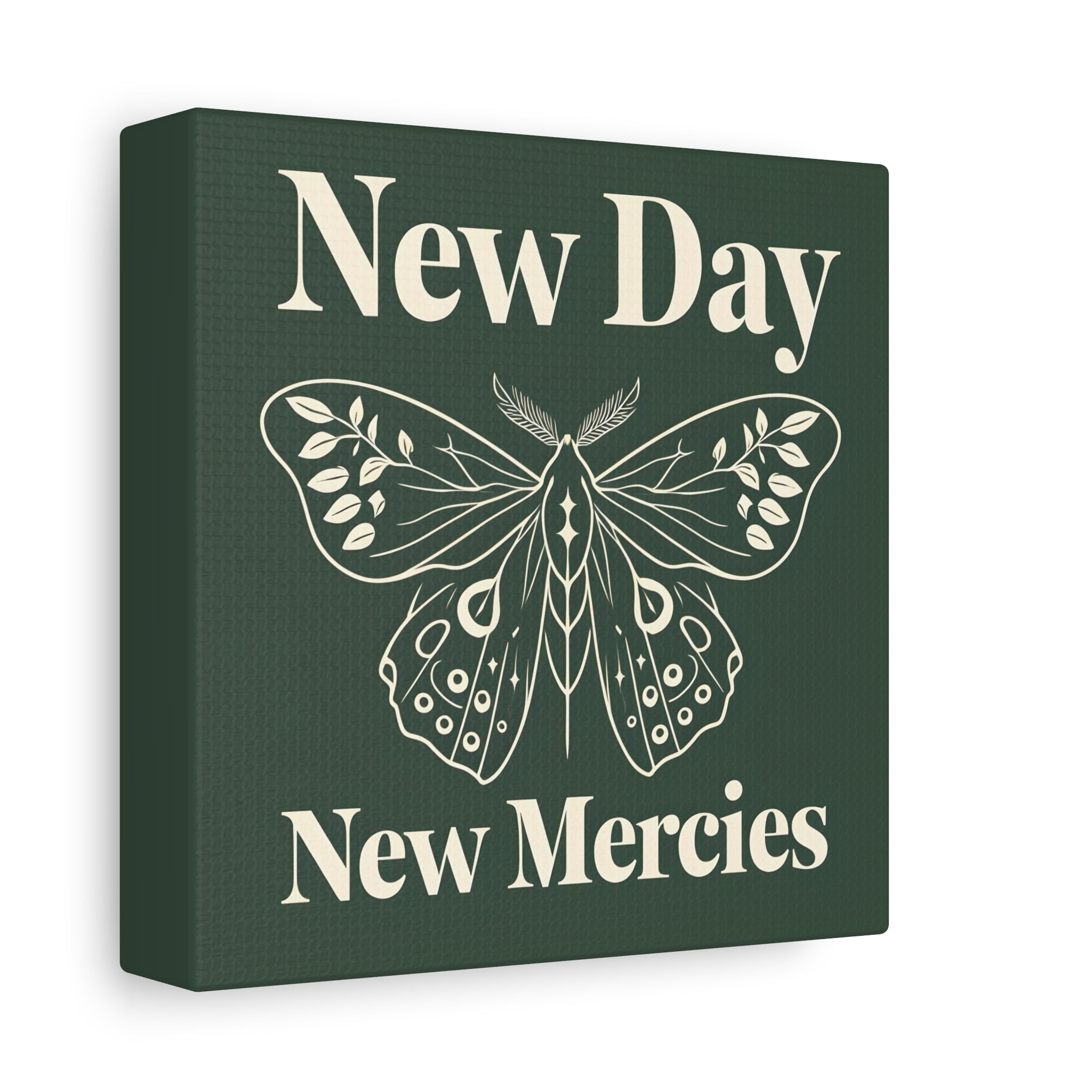New Day New Mercies Christian Matte Canvas Wall Art | Faith Home Decor | Christian Housewarming Gift