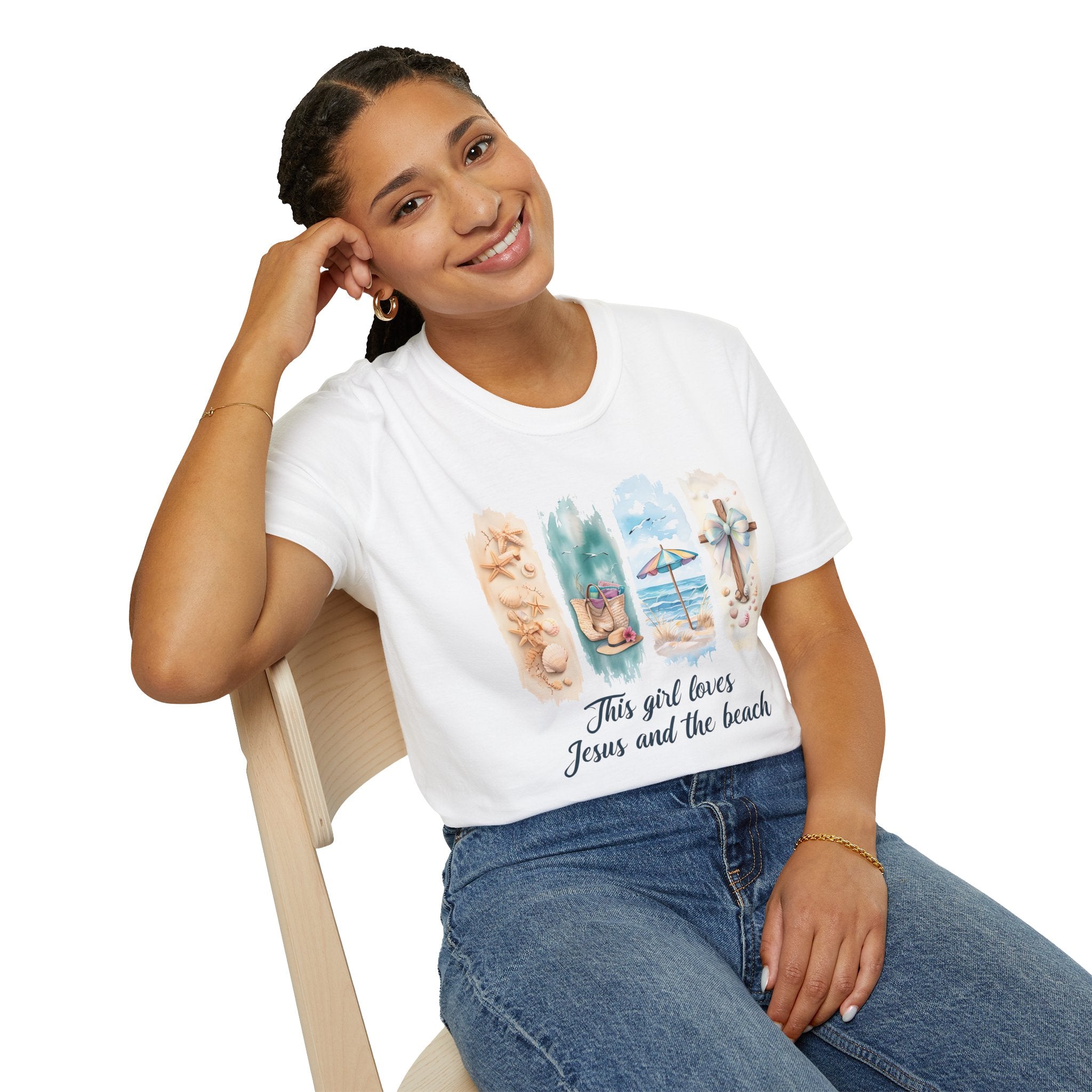 This Girl Loves Jesus and the Beach Shirt – Christian T-Shirts for Women | Faith Based Apparel | Beach Lover T-Shirt, Faith T-Shirt, Jesus Shirt, Summer Apparel, Christian Gifts, Casual...