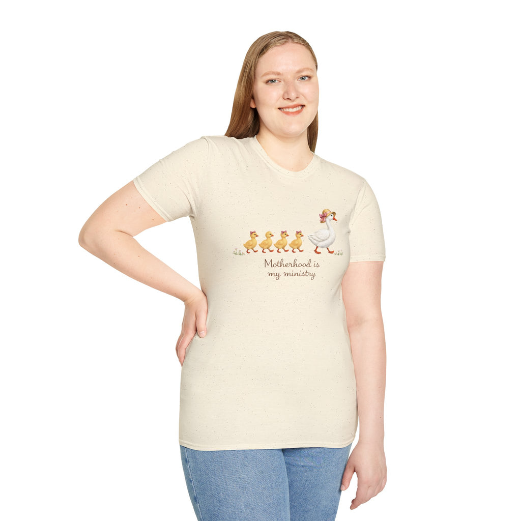 Motherhood Is My Ministry Gildan Softstyle Unisex Tee | Christian Mom T-Shirt