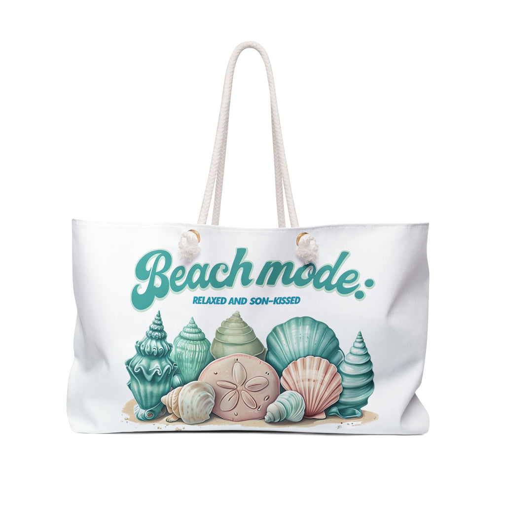 Beach Mode Weekender Bag | Faith-Based Travel Tote | Spacious & Durable Coastal Bag
