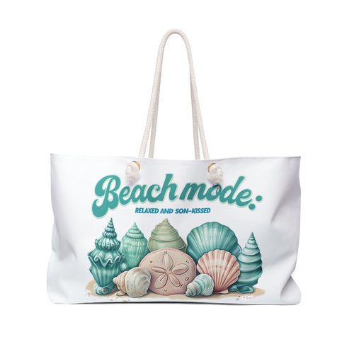 Beach Mode Weekender Bag | Faith-Based Travel Tote | Spacious & Durable Coastal Bag