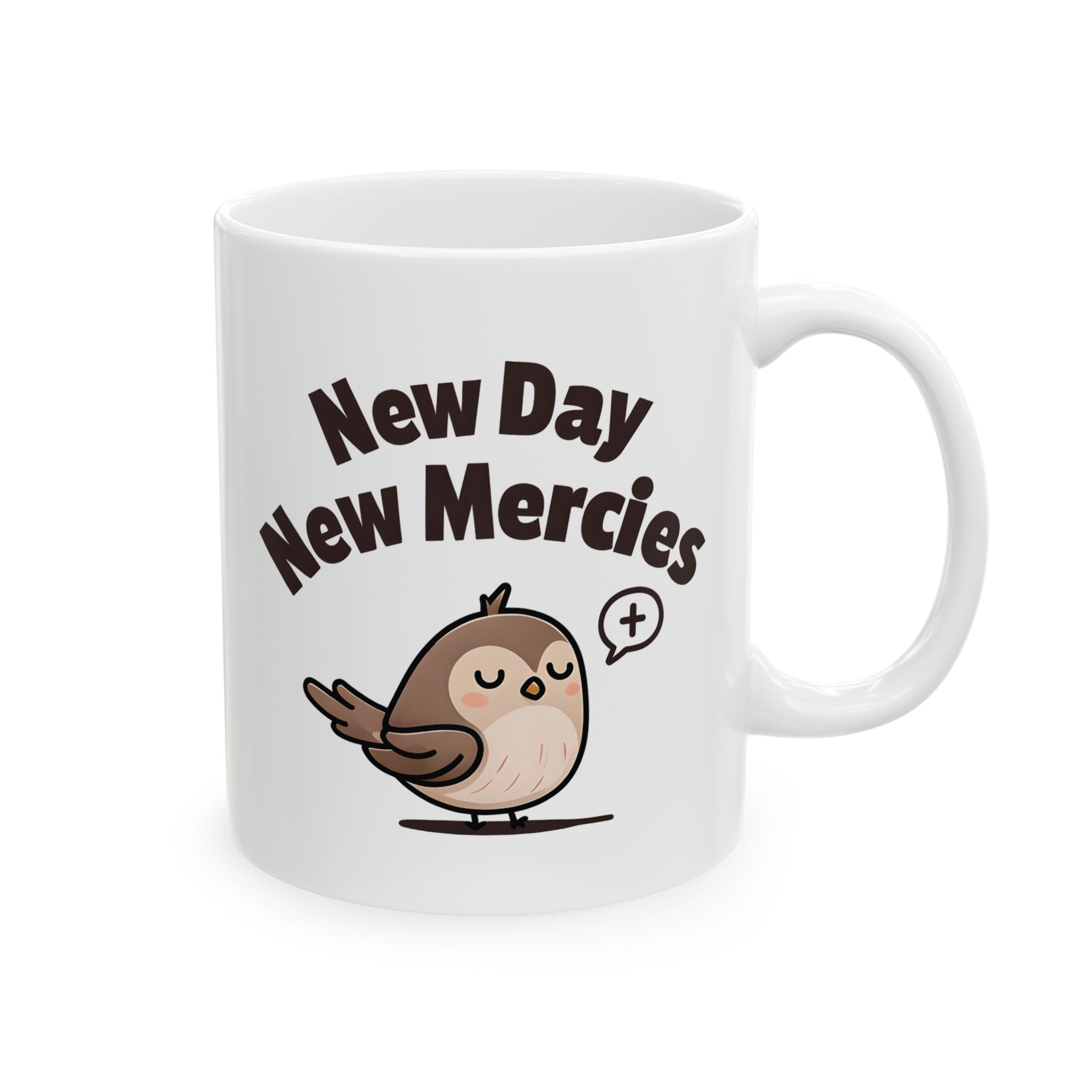New Day New Mercies Christian Coffee Mug | Glossy Ceramic 11oz & 15oz | Faith Gift
