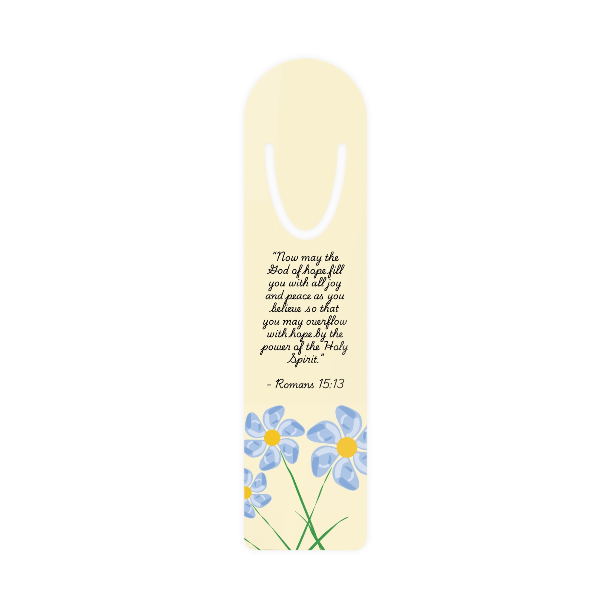 Romans 15:13 Christian Scripture Bookmark | Aluminum  Bookmark | Christian Gift