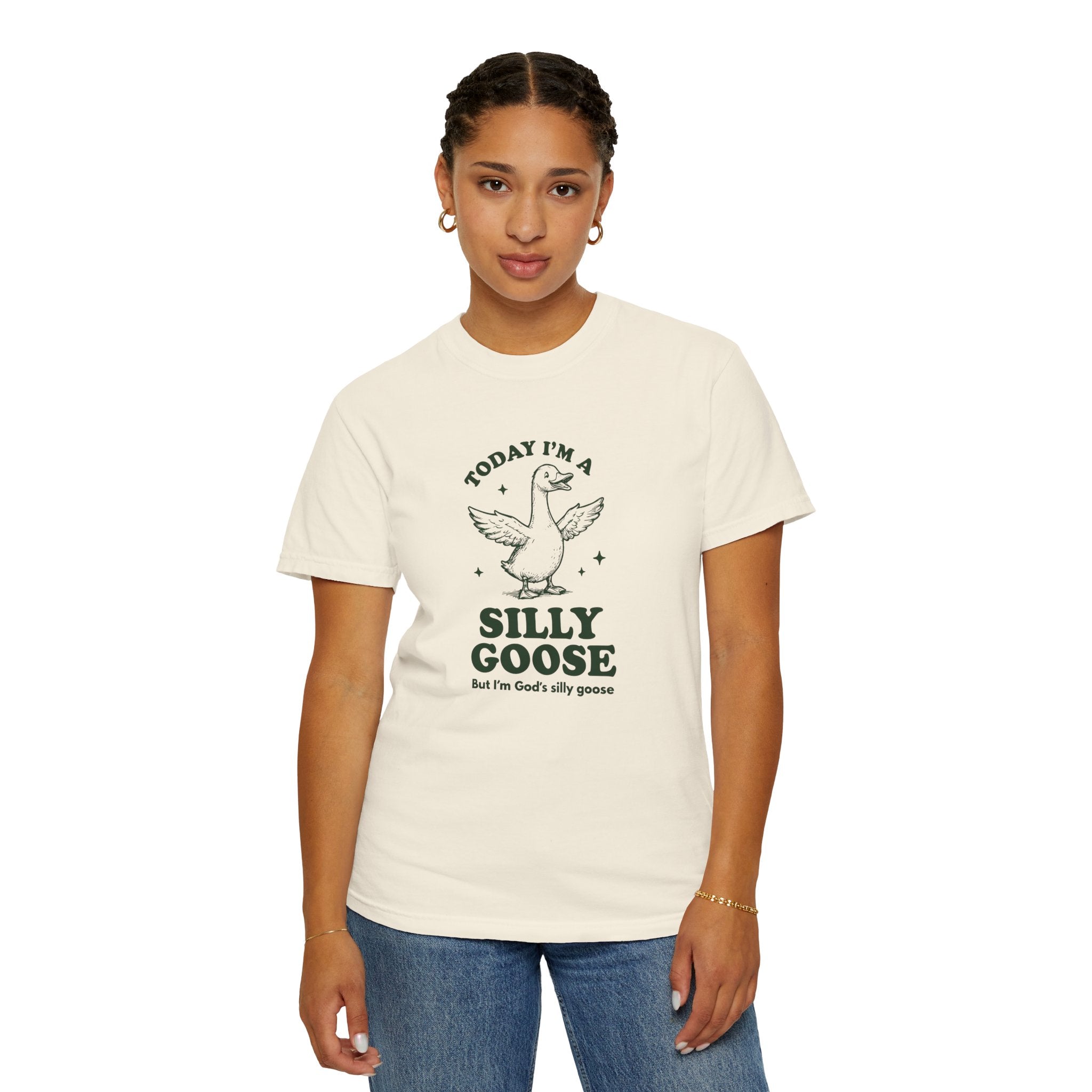 God’s Silly Goose without the tie | Unisex Garment Dyed Comfort Colors | Christian Graphic T-shirt | S-4XL