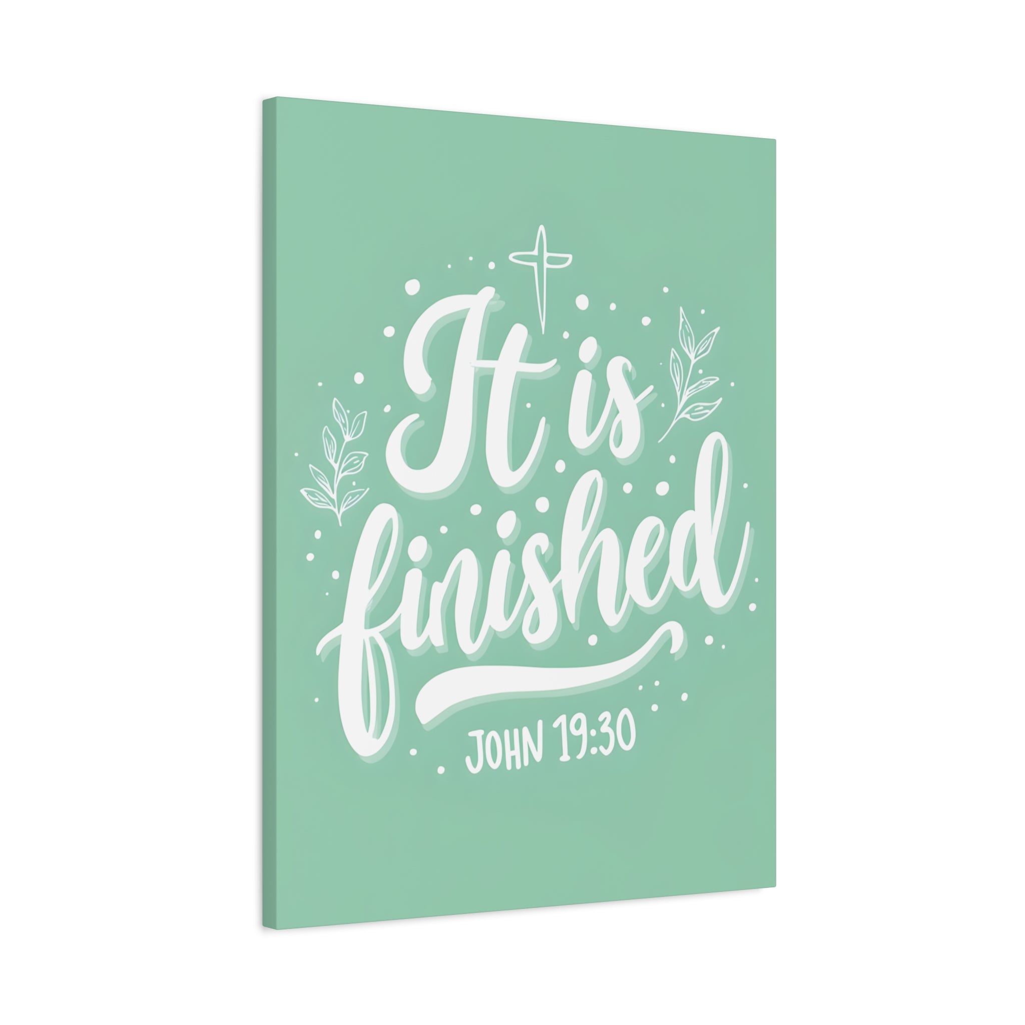 It Is Finished (John 19:30) Matte Canvas Wall Art | Christian Home Decor
