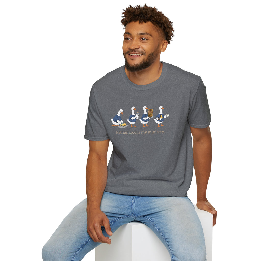 Fatherhood Is My Ministry Gildan T-Shirt | Christian Dad Gift | Faith-Based Tee