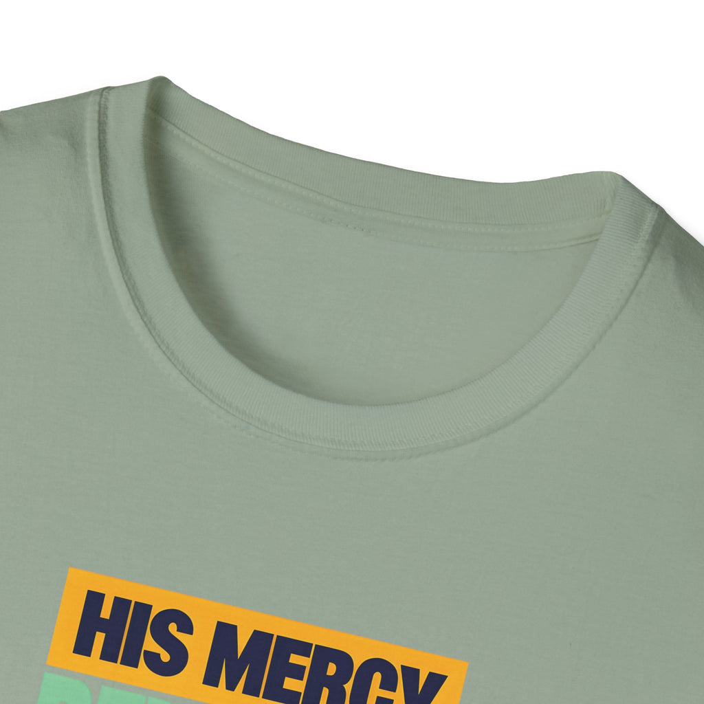 His Mercy Rewrote My Story Christian Gildan T-Shirt Unisex Softstyle Religious Tee Gift