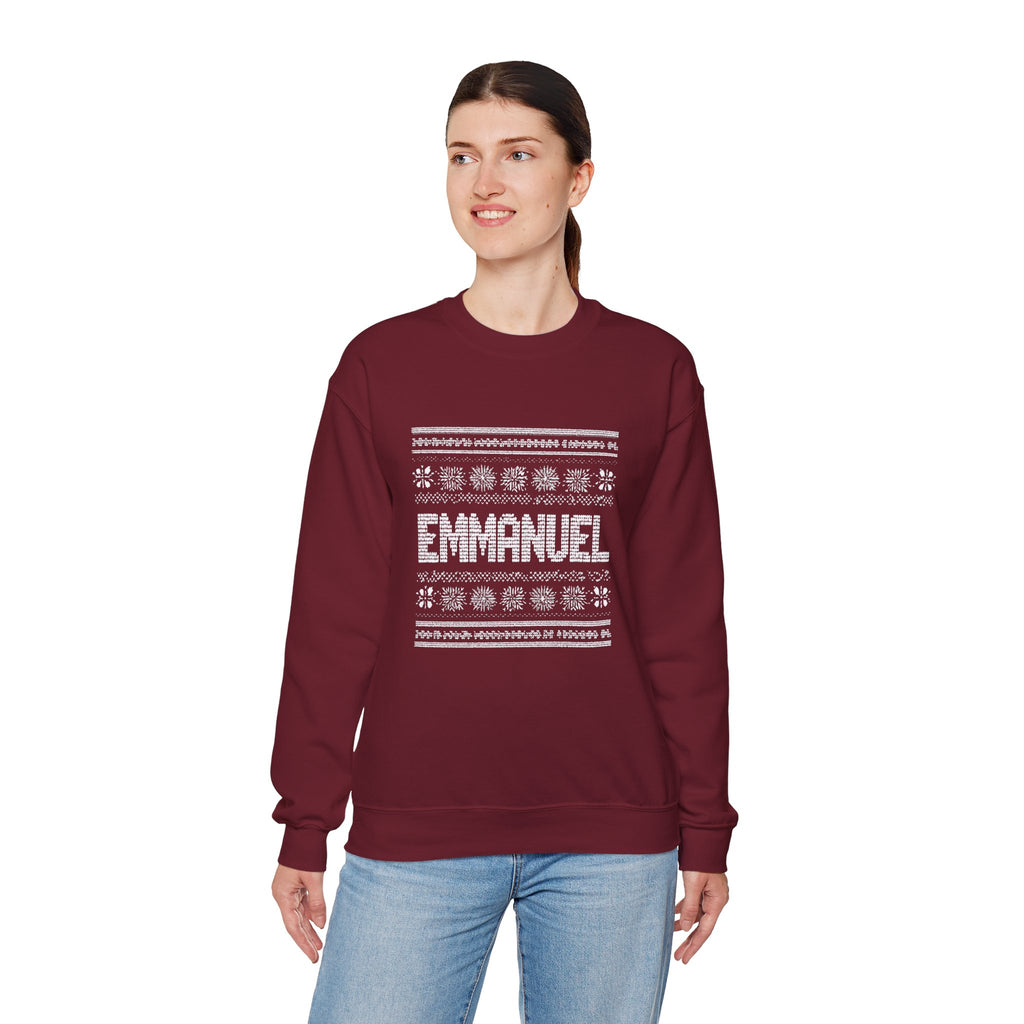 Emmanuel Gildan Unisex Christmas Crewneck Sweatshirt |Christian Holiday Gift