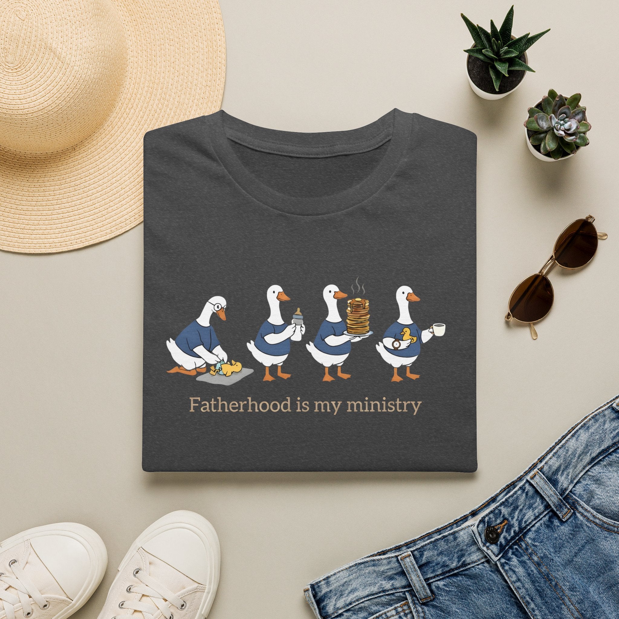 Fatherhood Is My Ministry Gildan T-Shirt | Christian Dad Gift | Faith-Based Tee