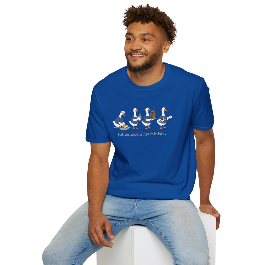 Fatherhood Is My Ministry Gildan T-Shirt | Christian Dad Gift | Faith-Based Tee