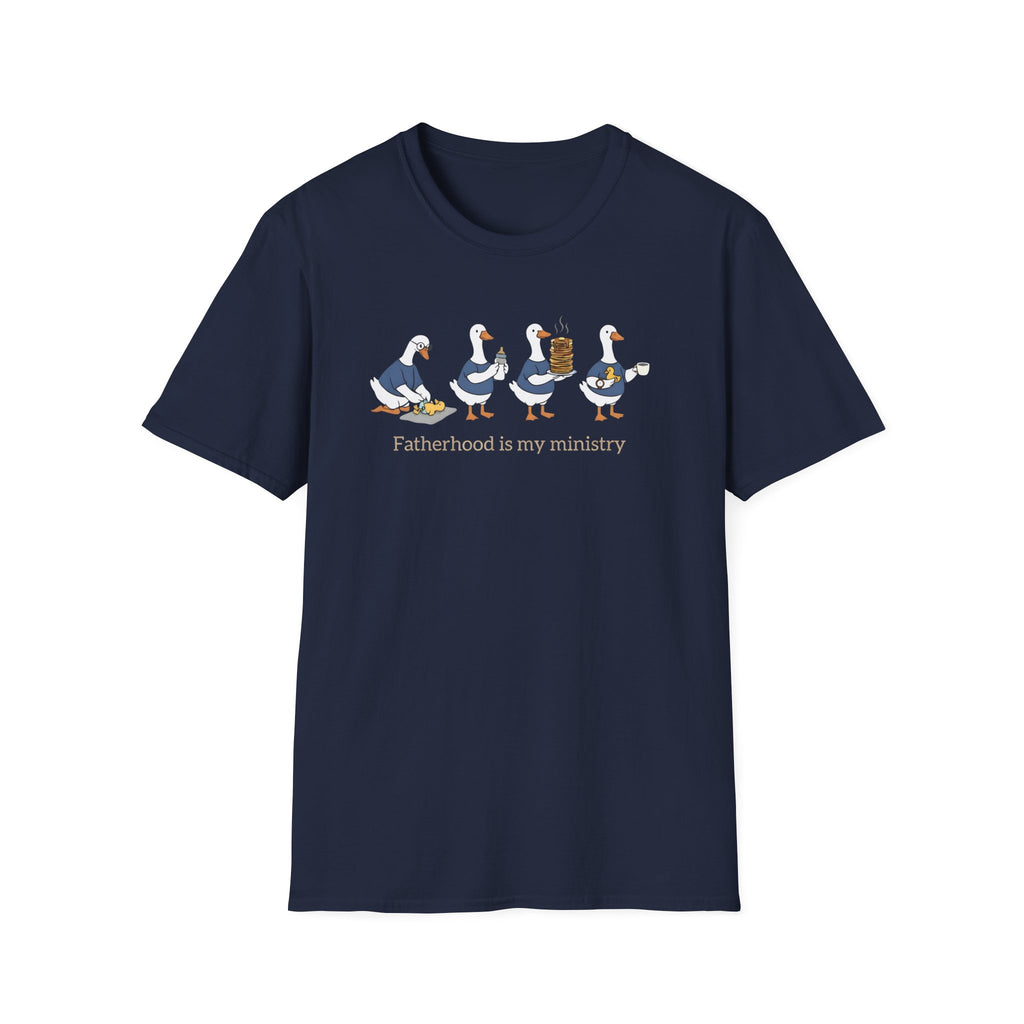 Fatherhood Is My Ministry Gildan T-Shirt | Christian Dad Gift | Faith-Based Tee
