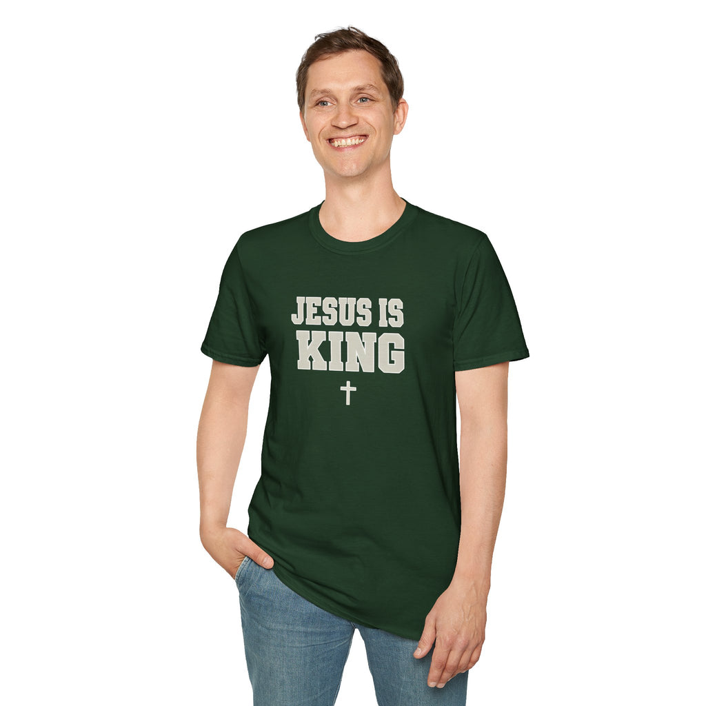 Jesus is King Unisex Gildan Softstyle T-Shirt | Christian Faith Apparel | Christian Gifts