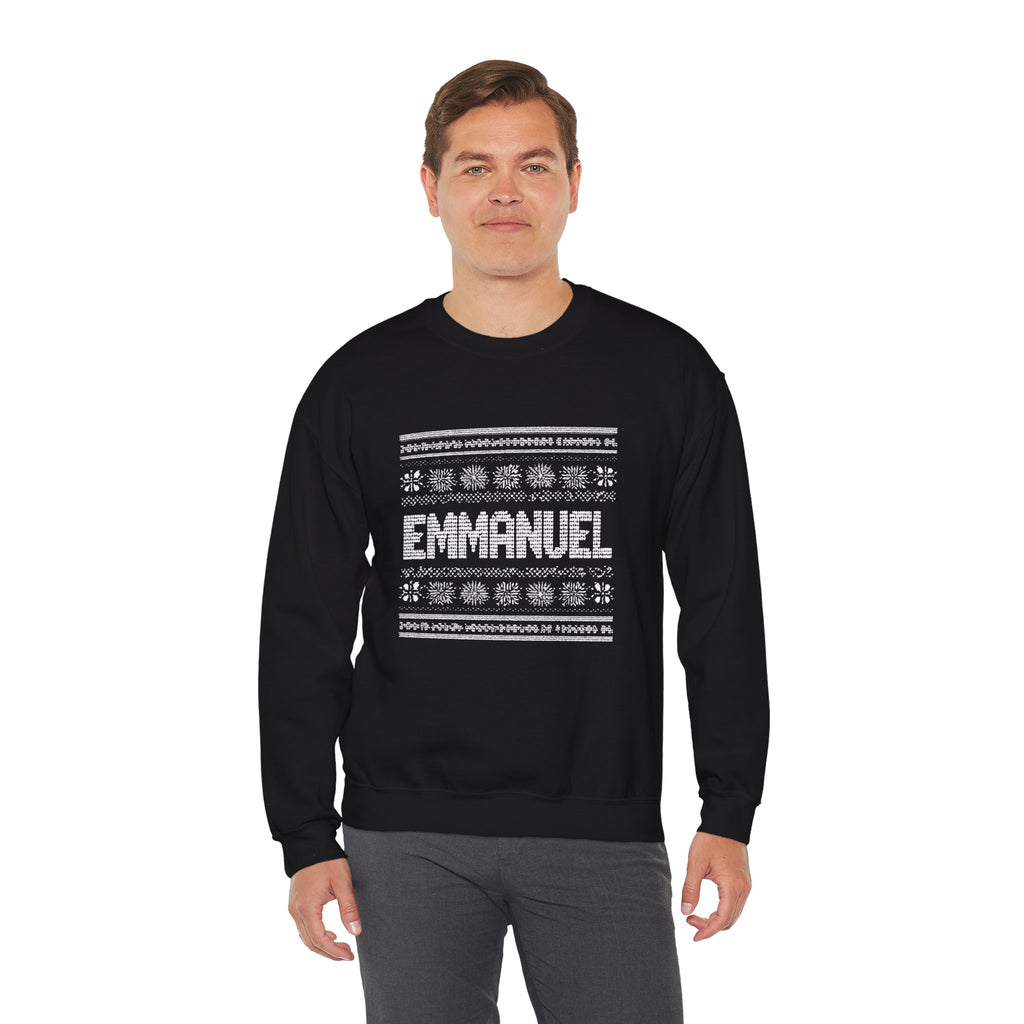 Emmanuel Gildan Unisex Christmas Crewneck Sweatshirt |Christian Holiday Gift