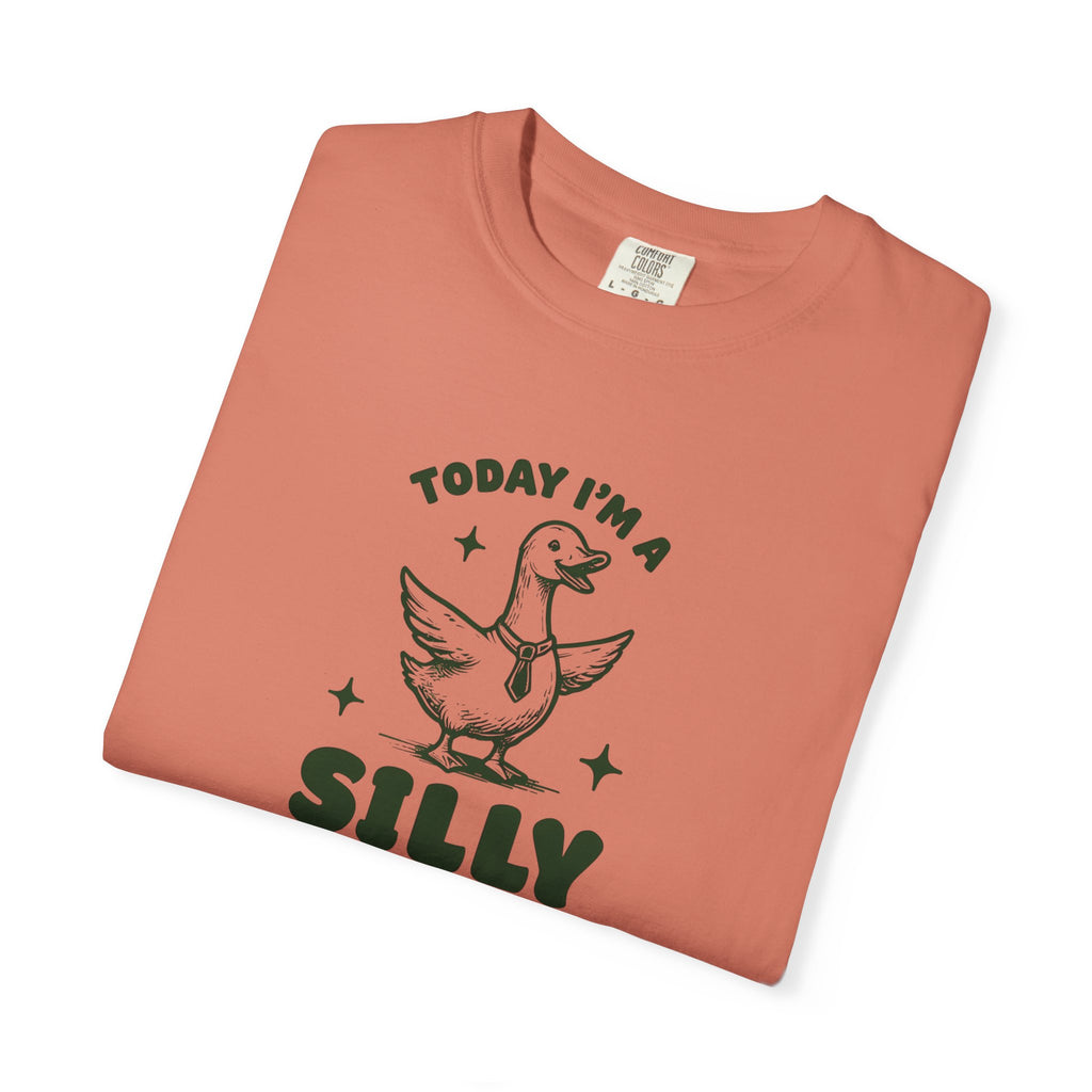God’s Silly Goose with tie Christian T-Shirt | Graphic Tee | Unisex Garment Dyed Cotton Top S-4XL