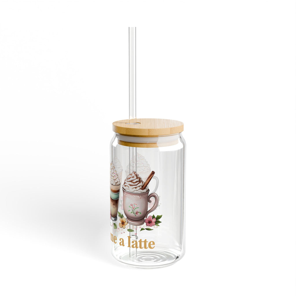Jesus Loves Me a Latte Glass Cup | Christian Iced Coffee Cup with Lid & Straw | 16oz Faith Gift