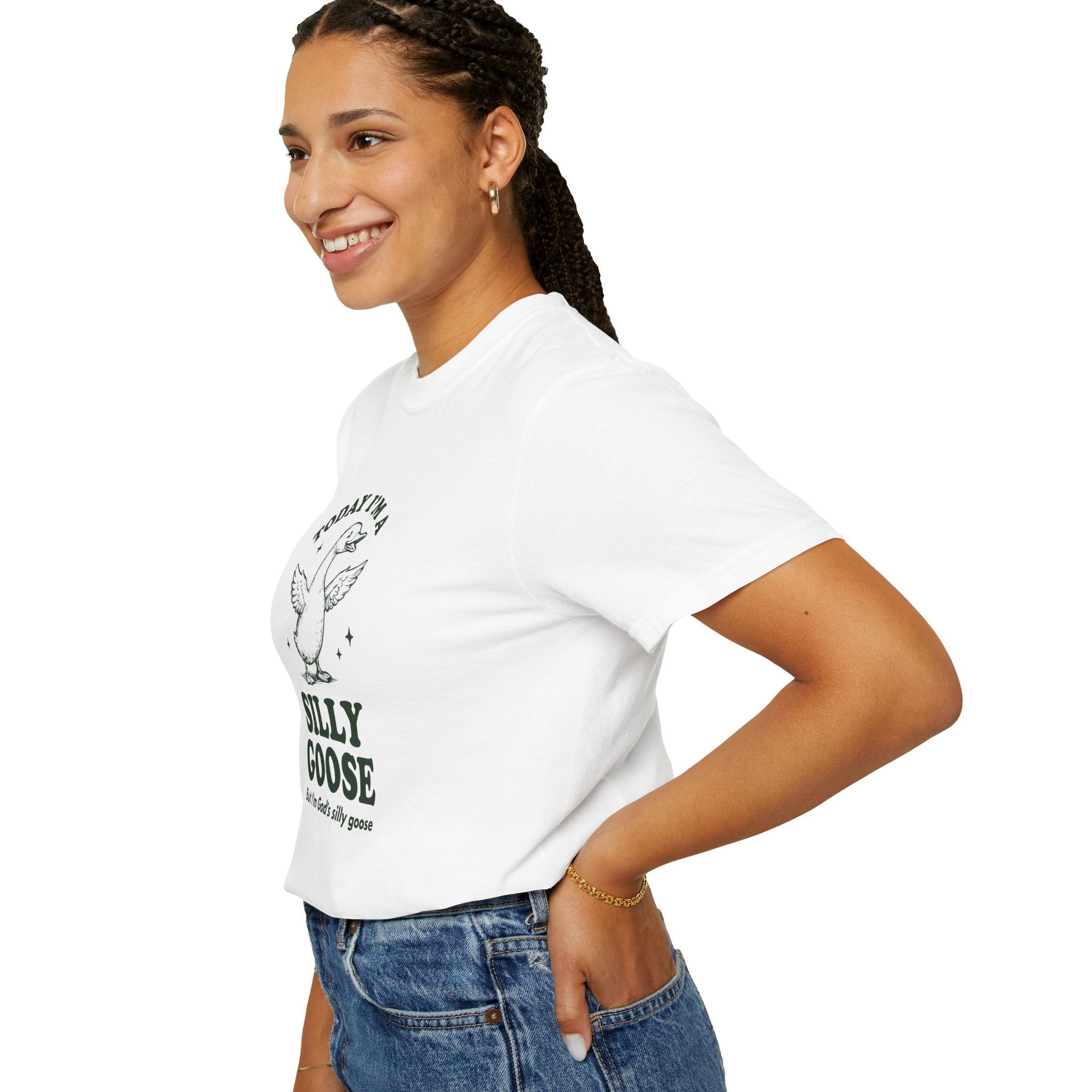 God’s Silly Goose without the tie | Unisex Garment Dyed Comfort Colors | Christian Graphic T-shirt | S-4XL